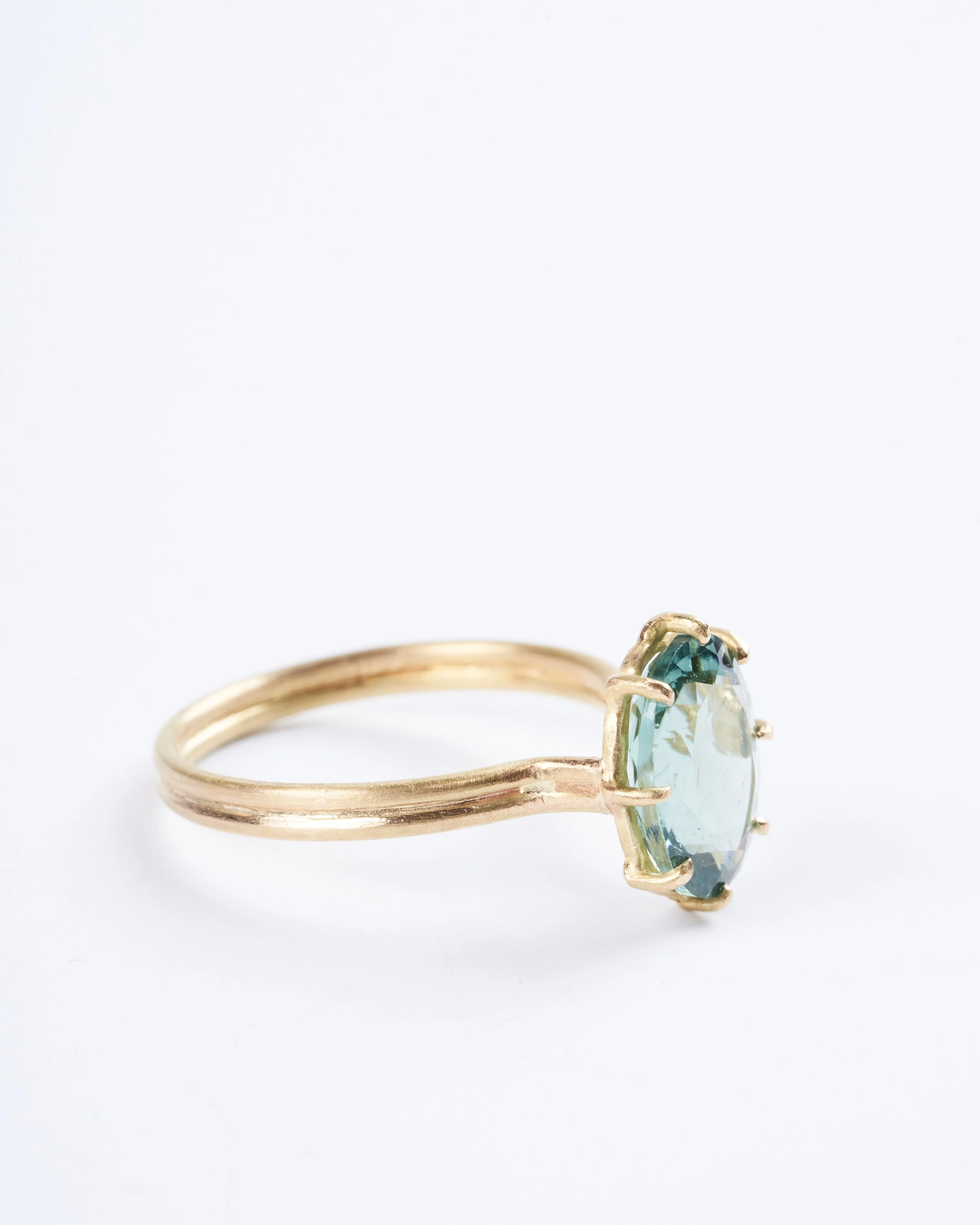 blue green tourmaline ring - blue/ gold - Image 2