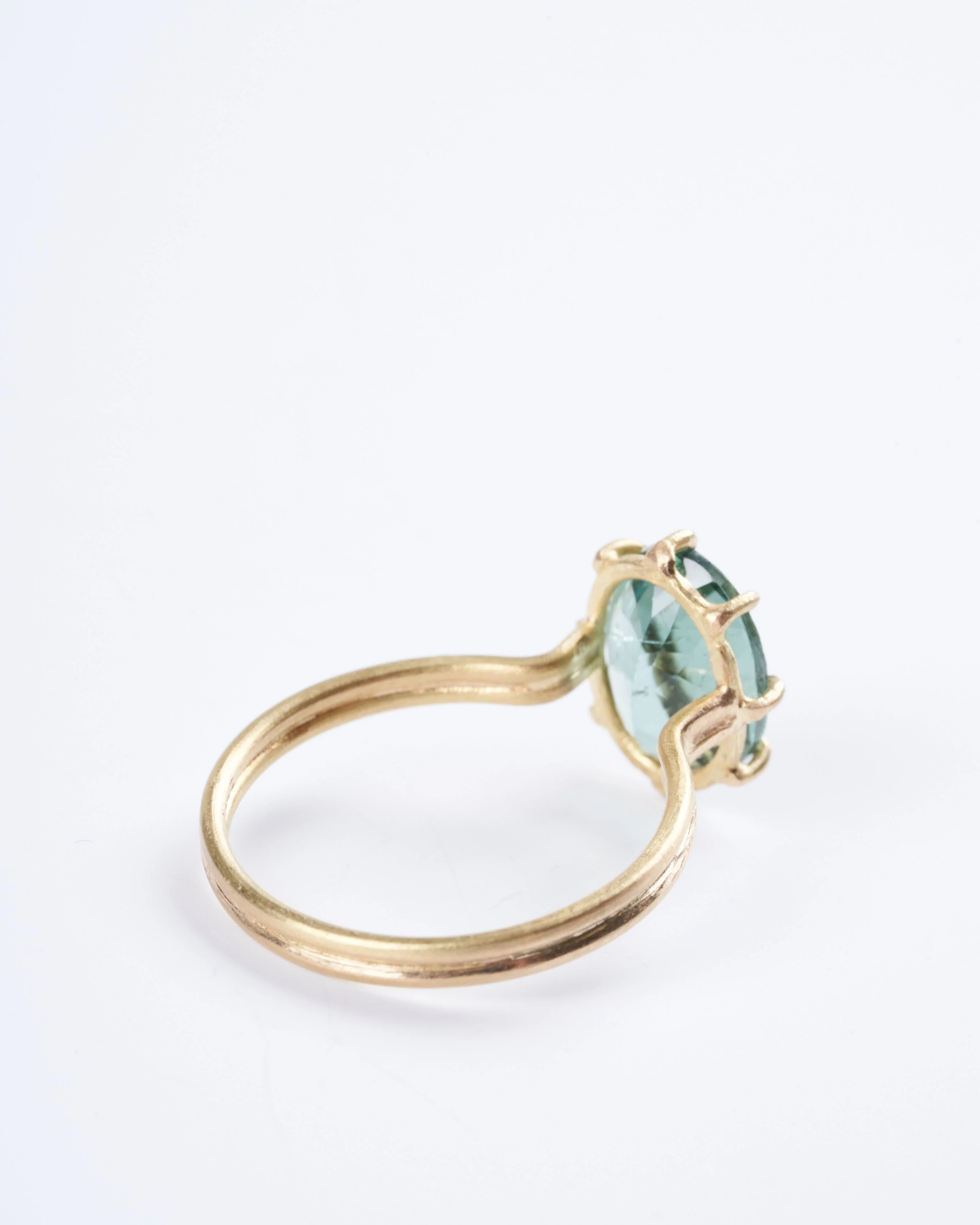 blue green tourmaline ring - blue/ gold - Image 3