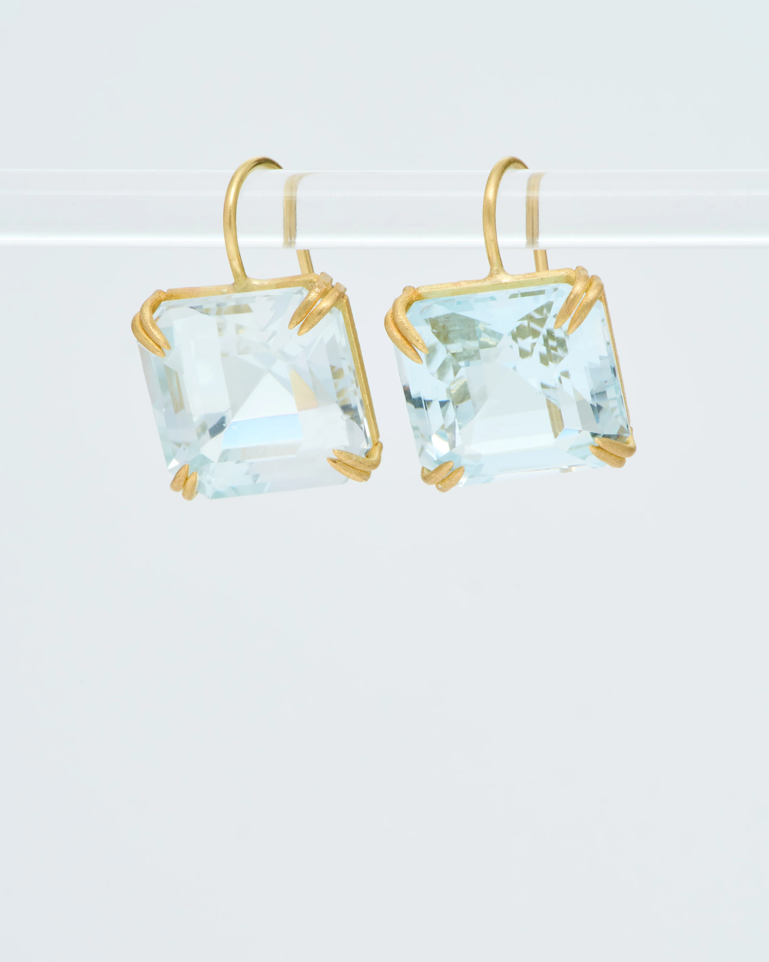 blue topaz cube earrings - Image 2