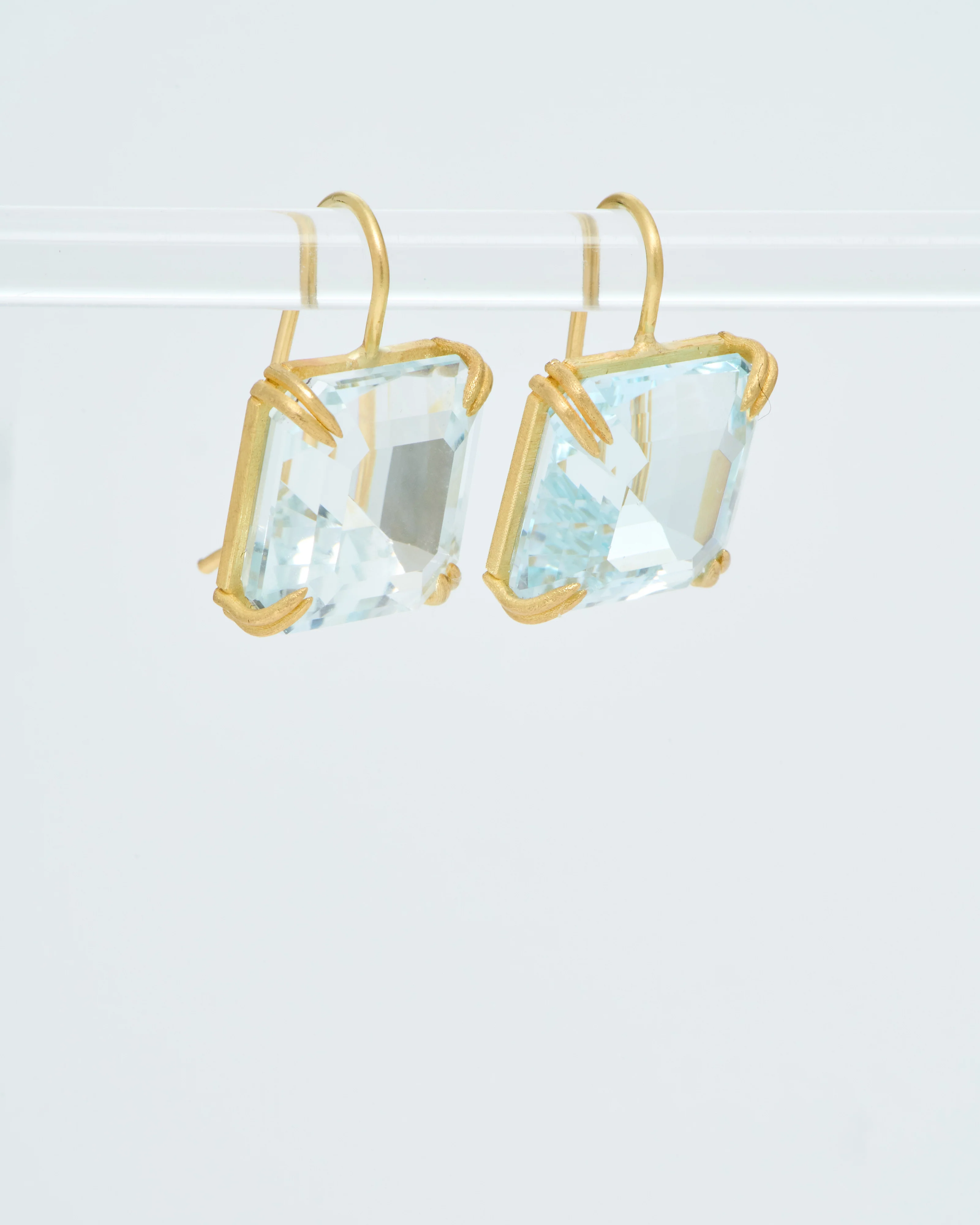 blue topaz cube earrings - Image 3