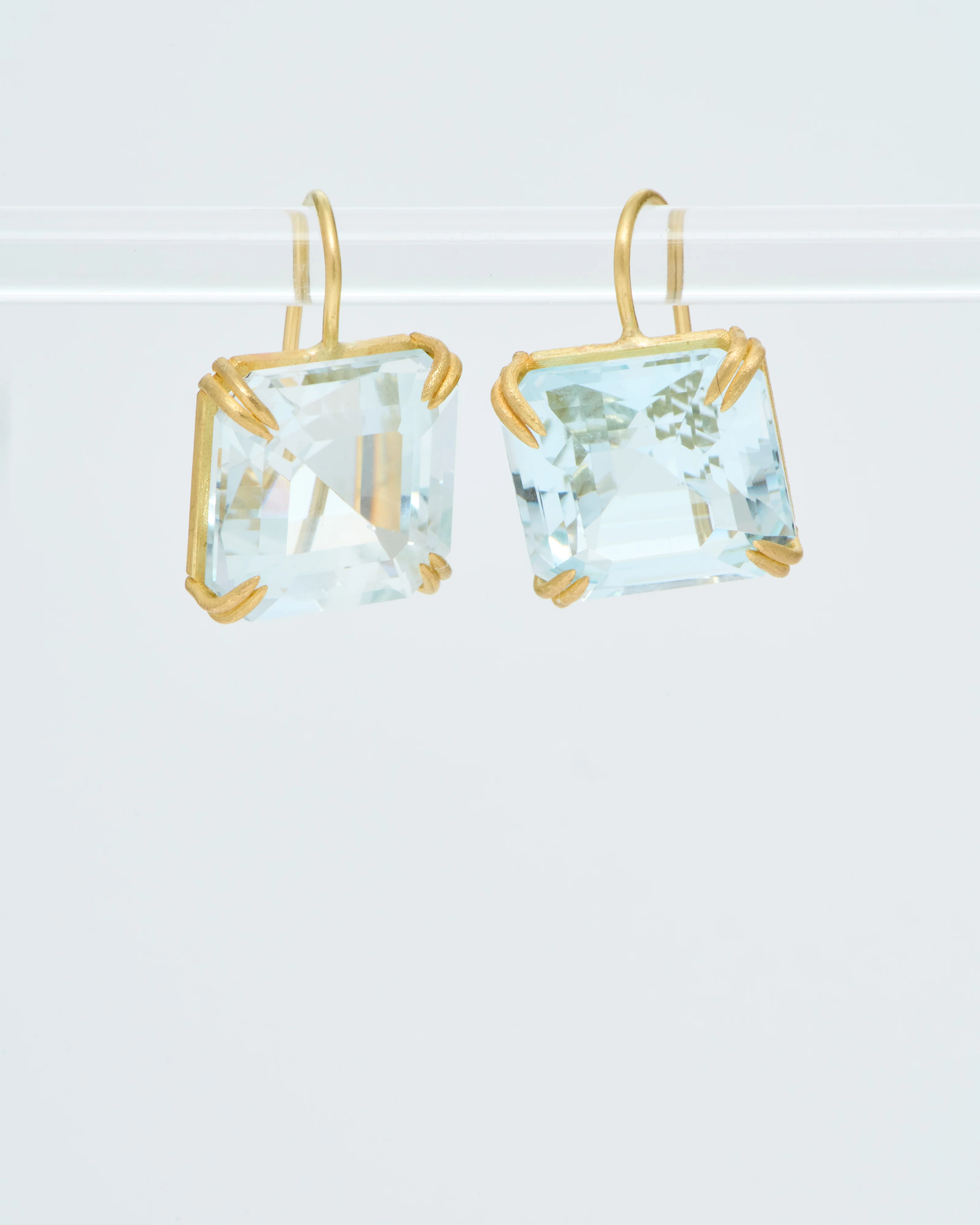 blue topaz cube earrings - Image 4