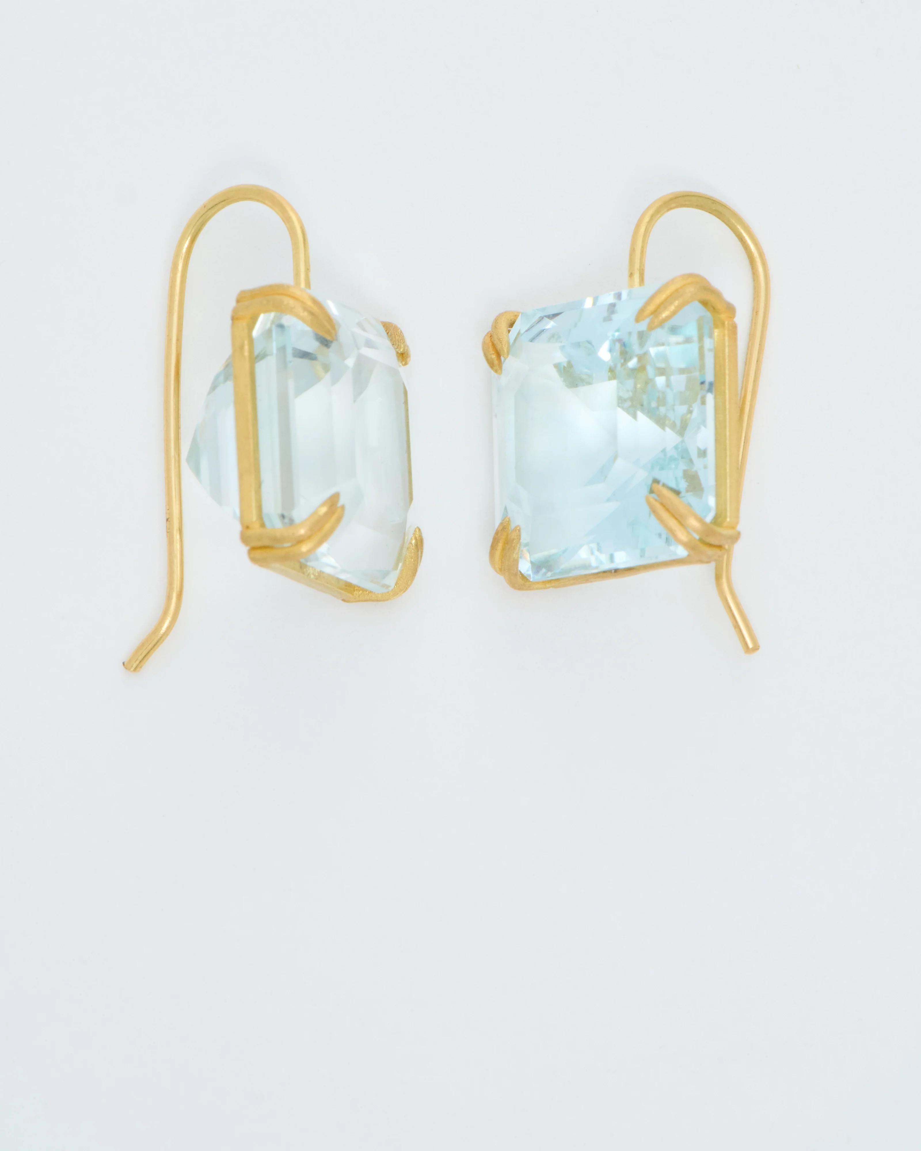 blue topaz cube earrings - Image 5