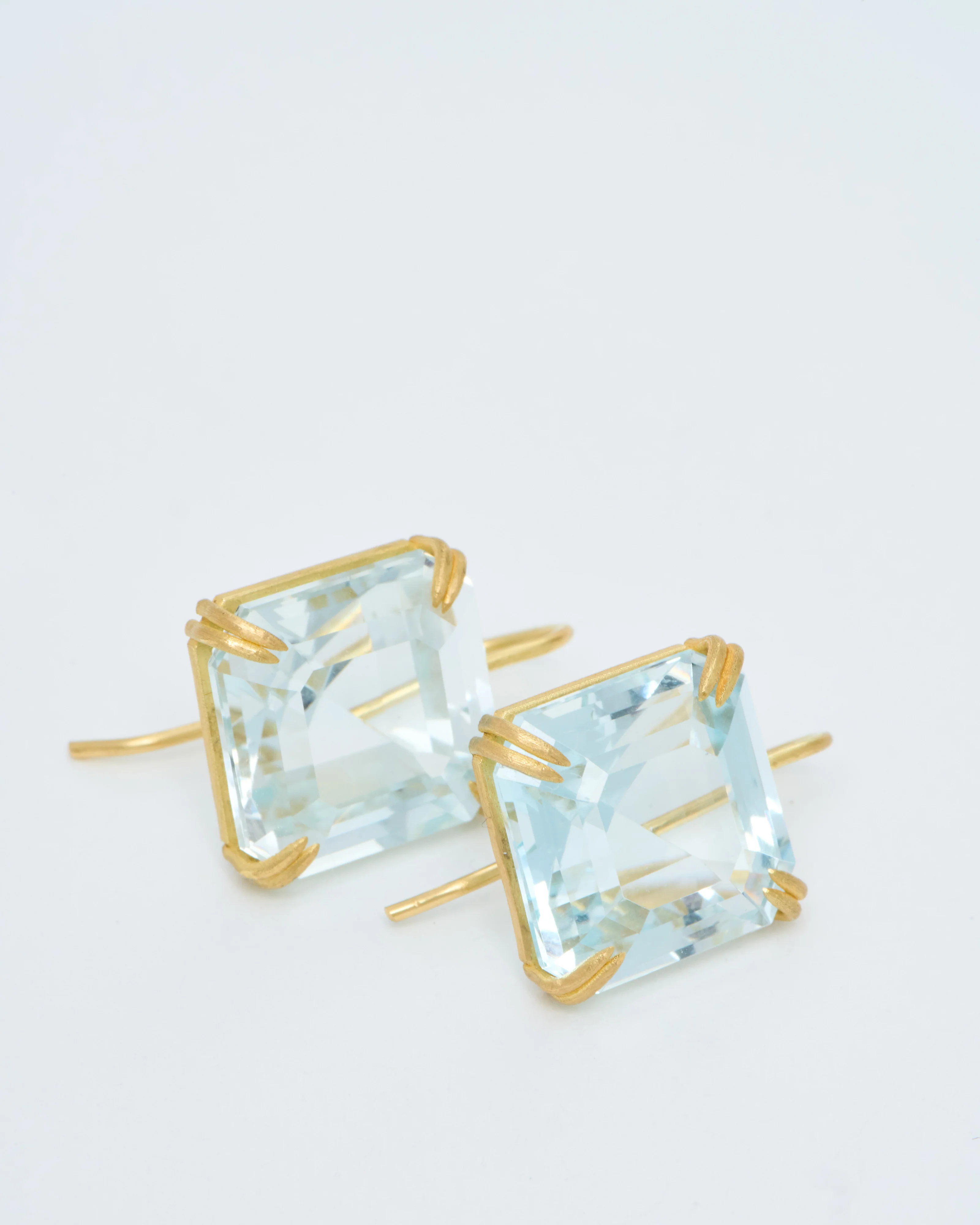 blue topaz cube earrings - Image 6