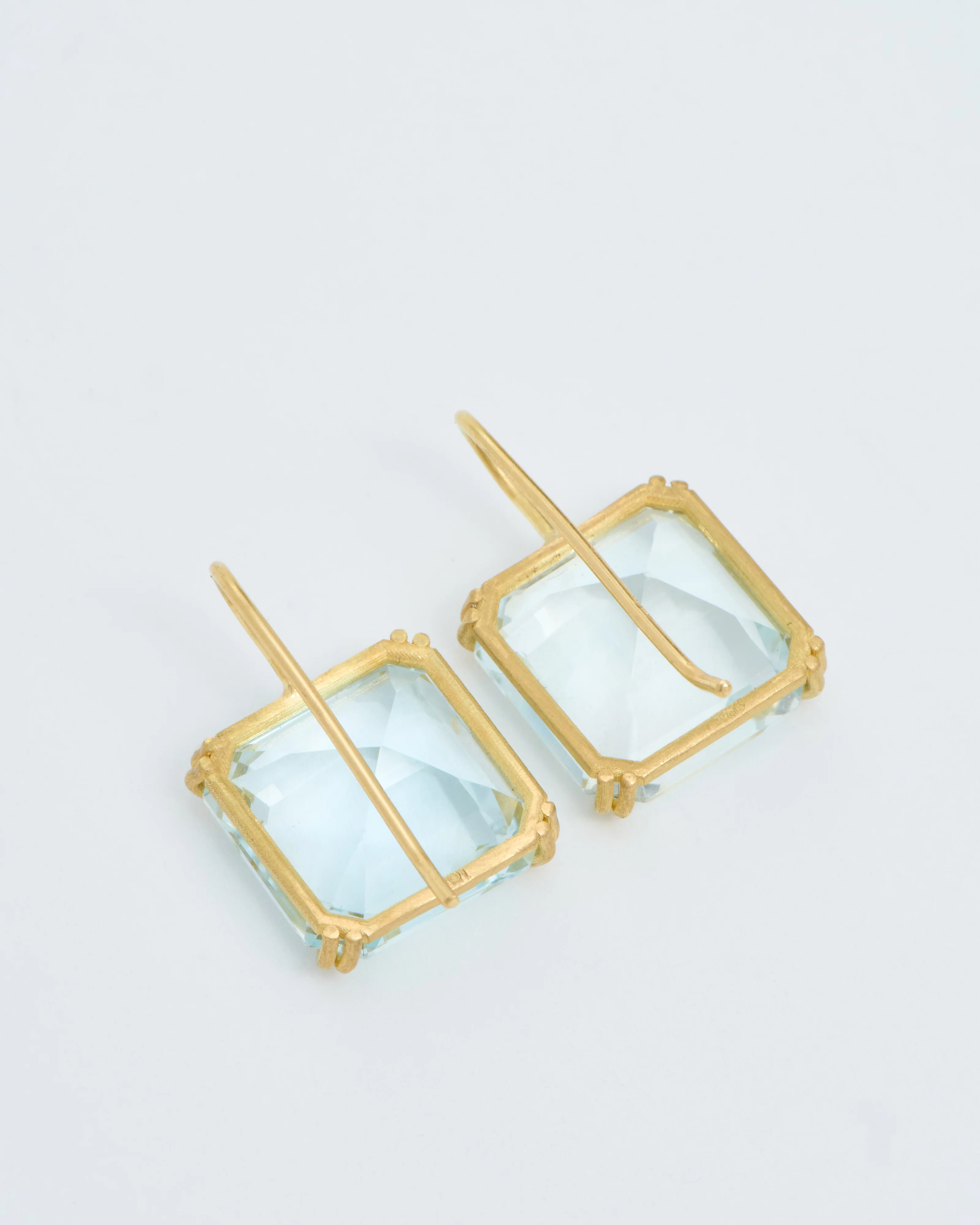 blue topaz cube earrings - Image 7
