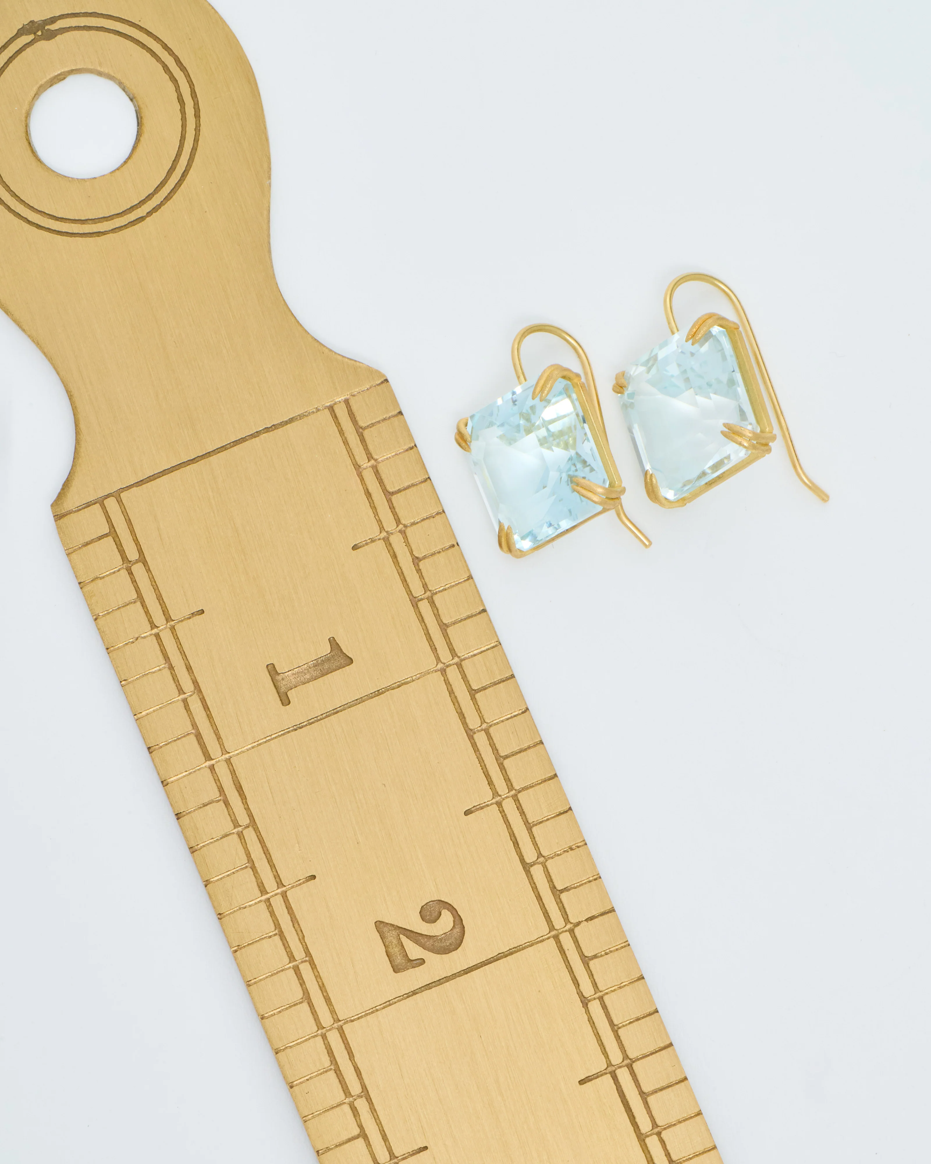 blue topaz cube earrings - Image 8