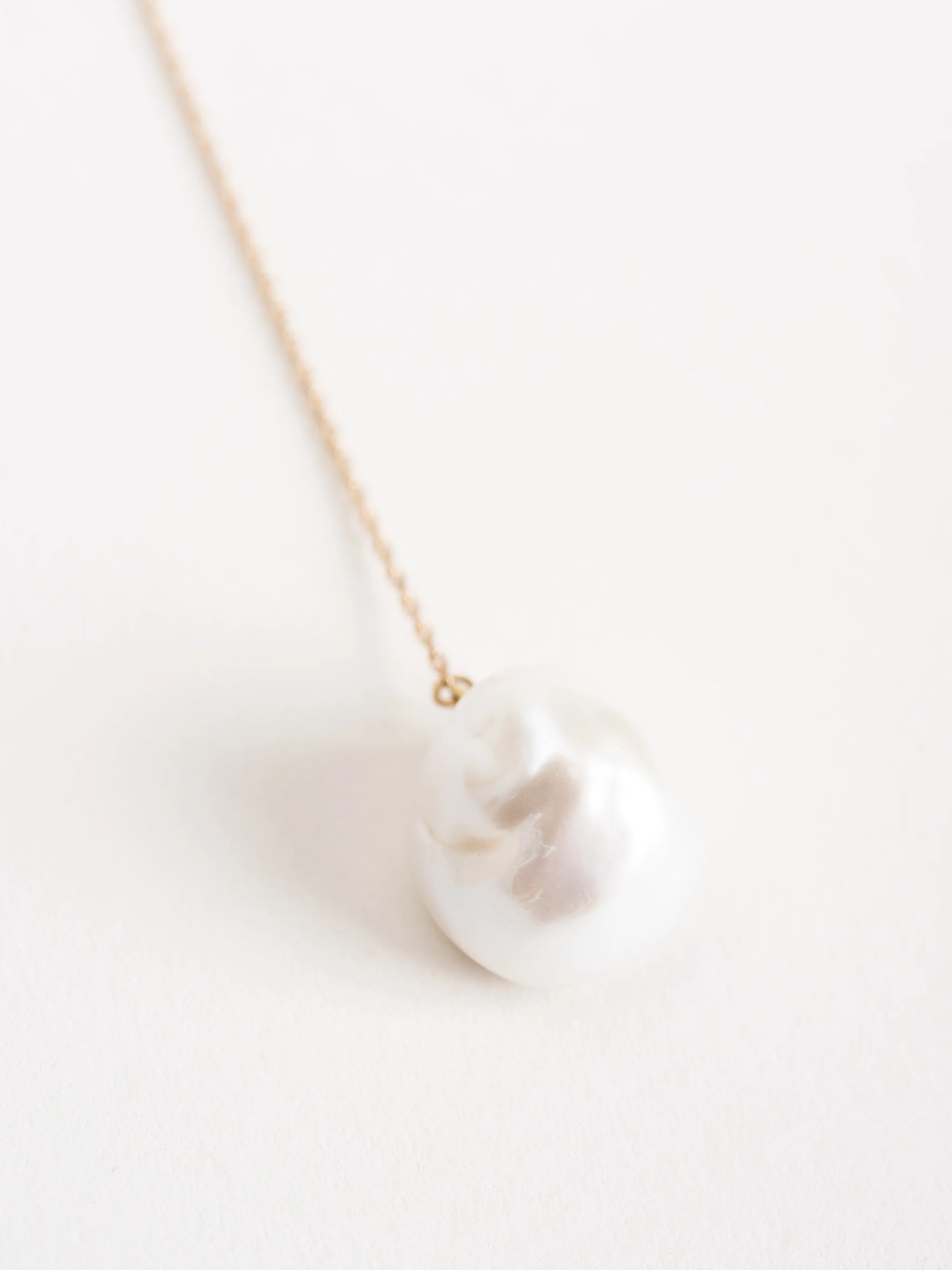 blue tourmaline & pearl Y necklace - Image 4