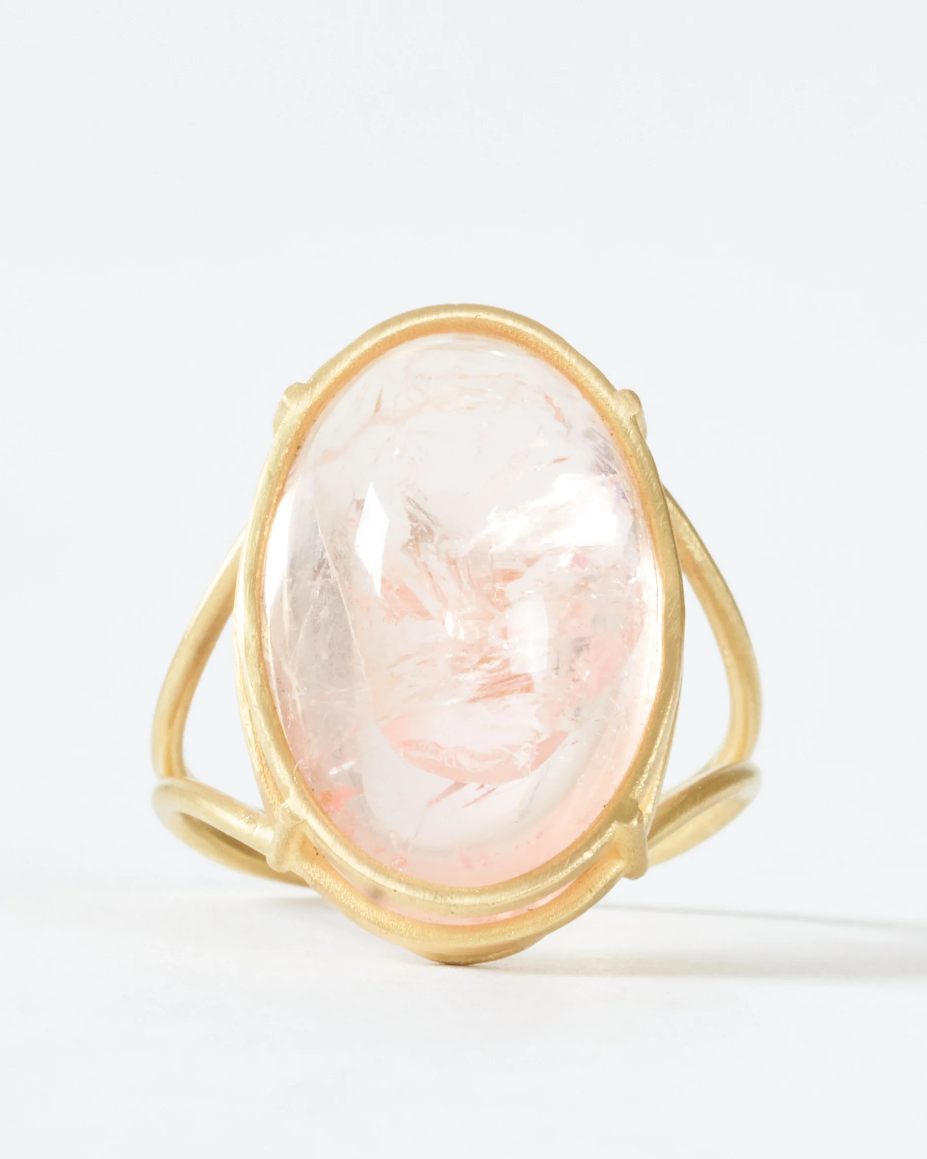 blush morganite cabochon ring - Image 2