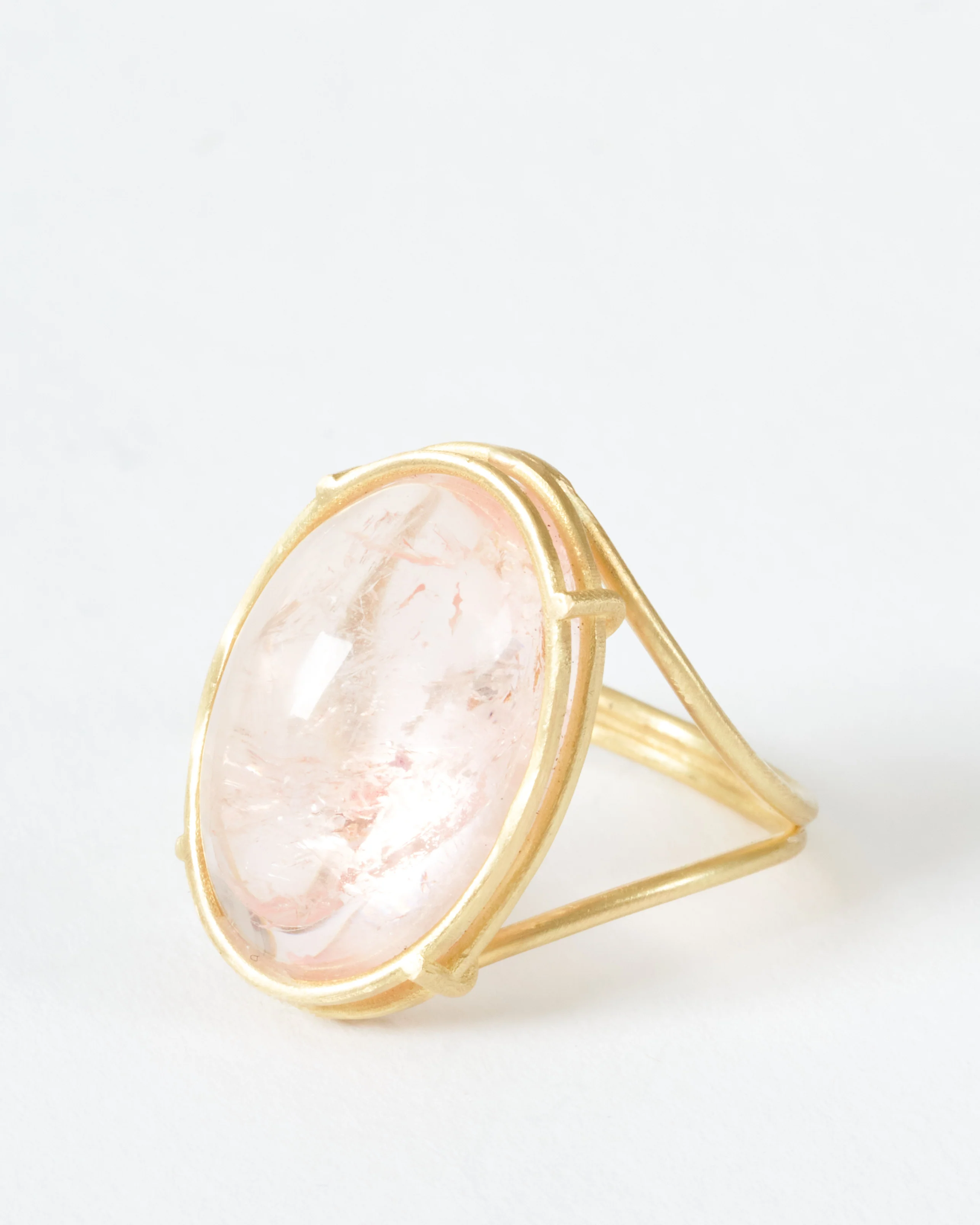 blush morganite cabochon ring - Image 3