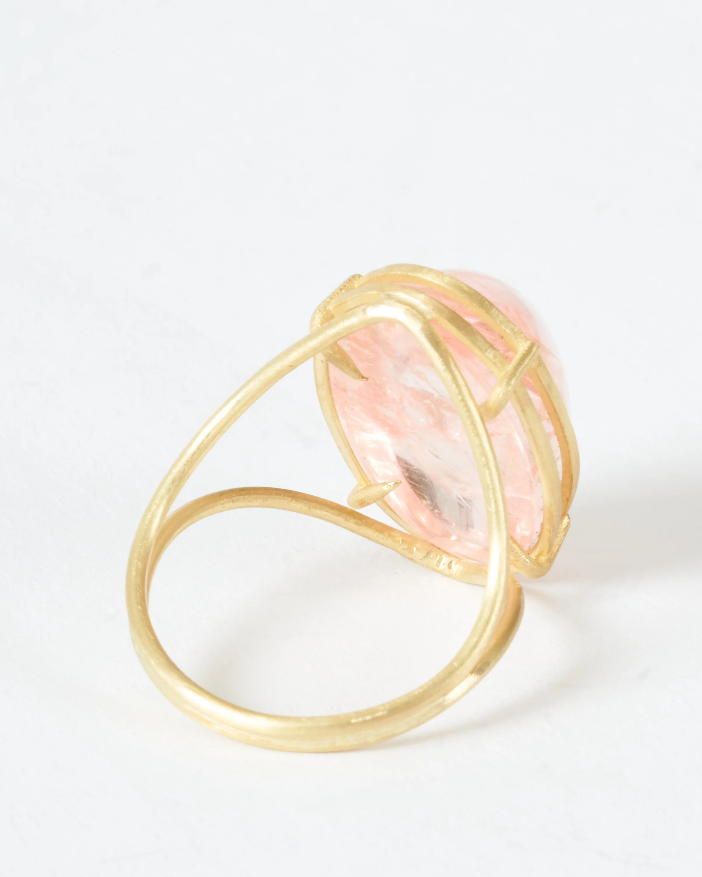 blush morganite cabochon ring - Image 4
