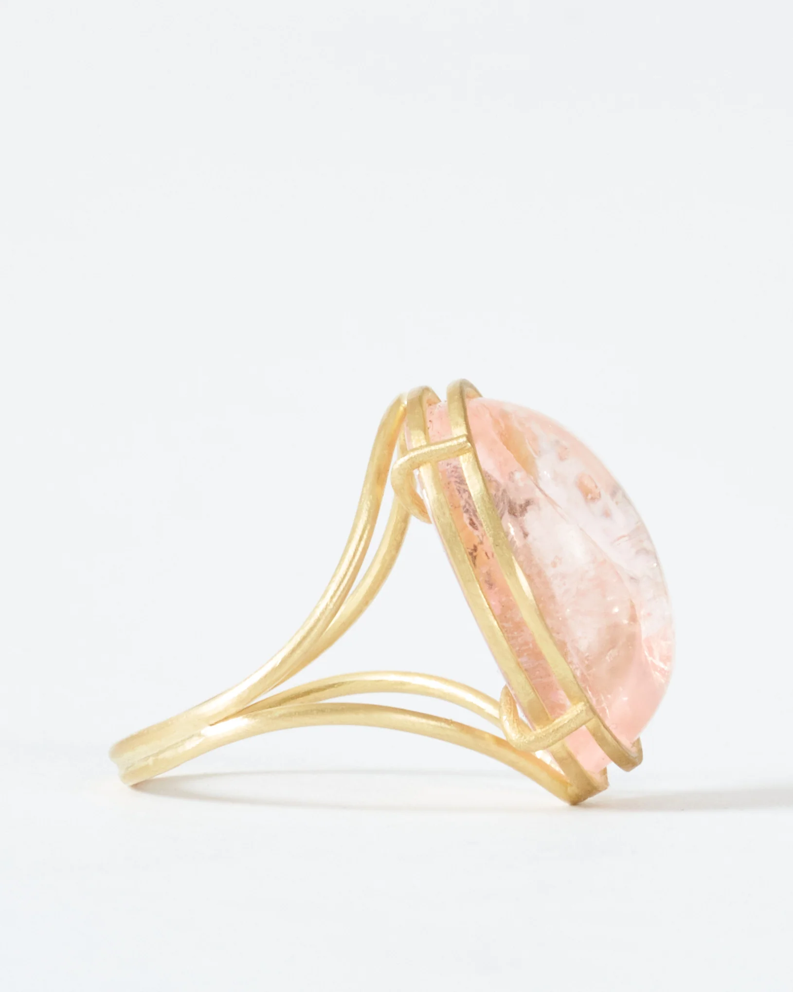 blush morganite cabochon ring - Image 5