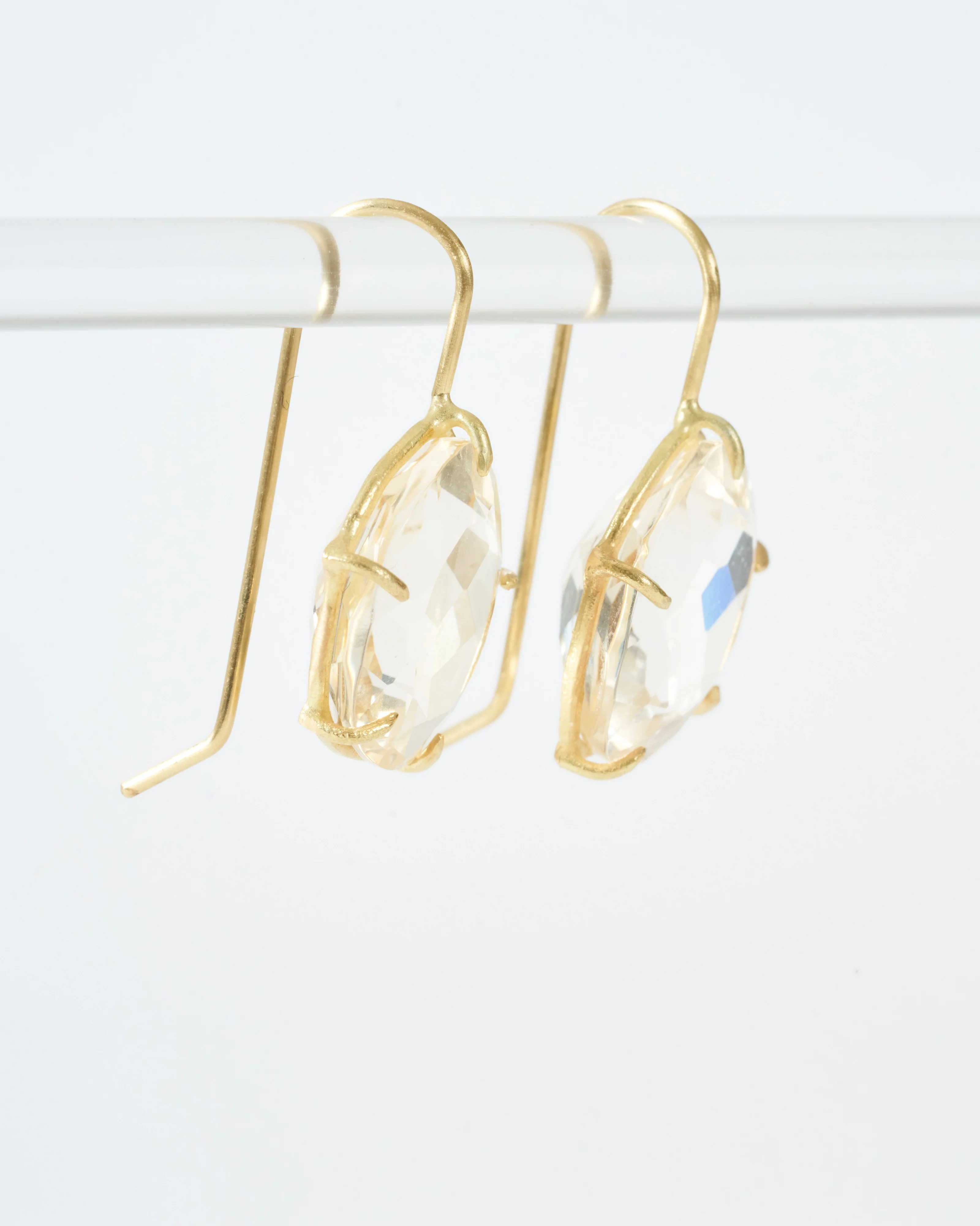 champagne citrine petal earrings - Image 3