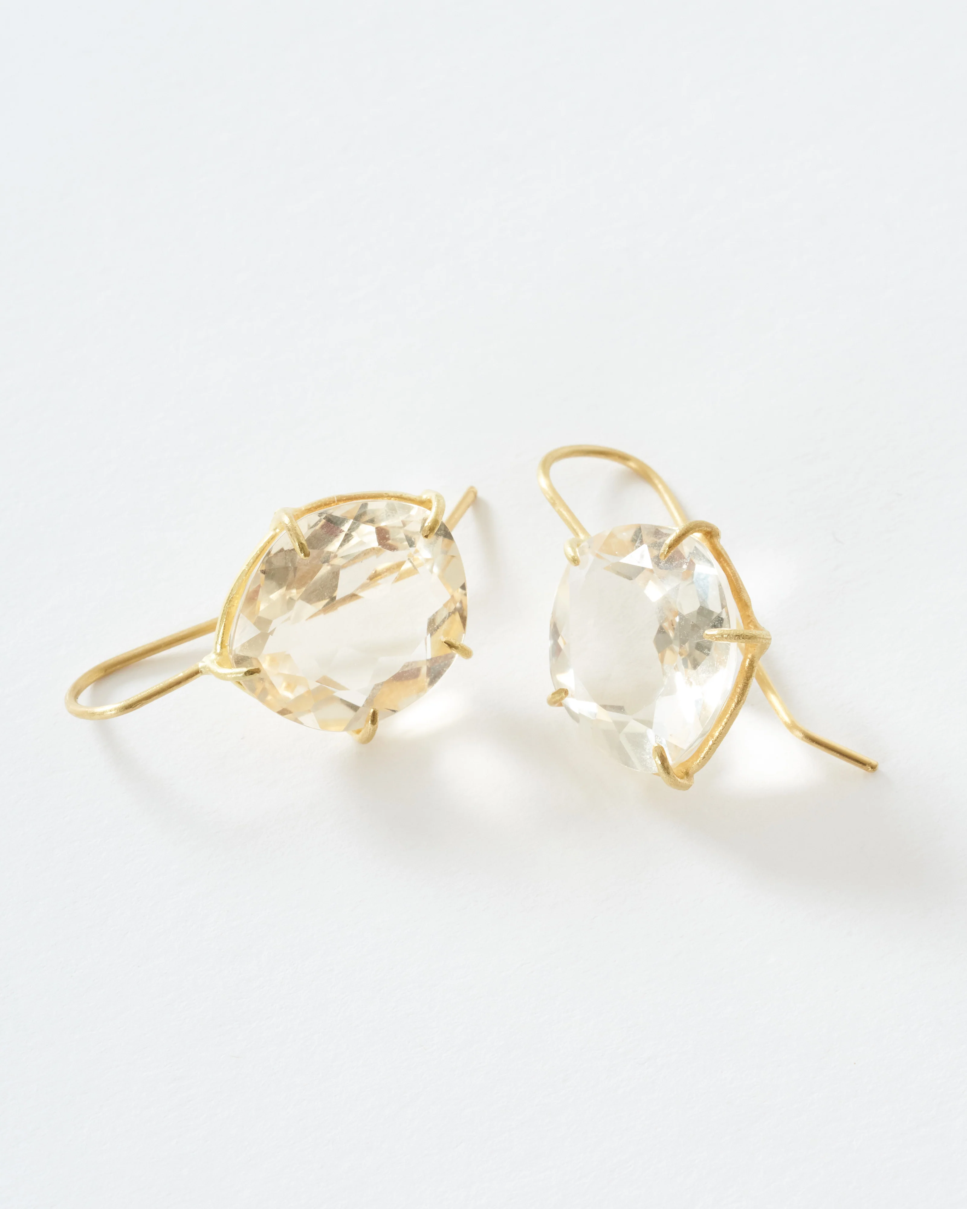 champagne citrine petal earrings - Image 5