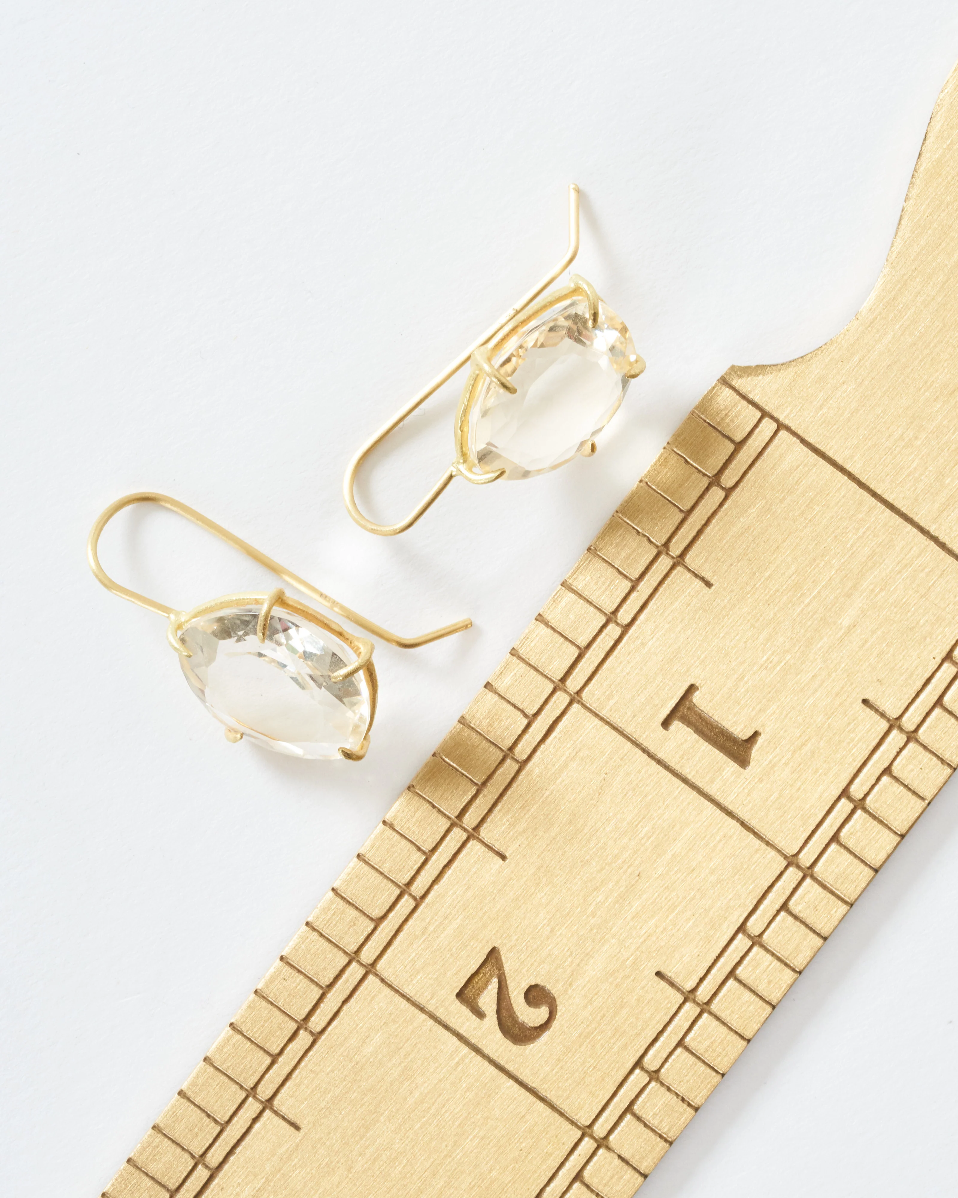 champagne citrine petal earrings - Image 6