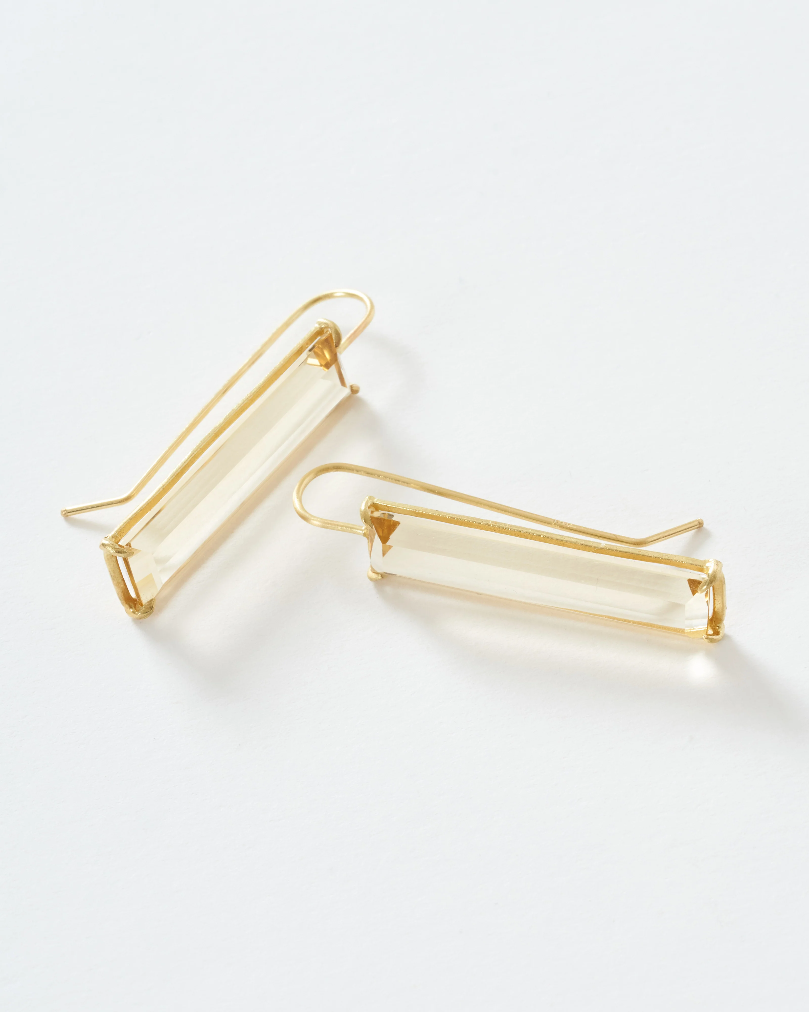 champagne citrine prism earrings - Image 5