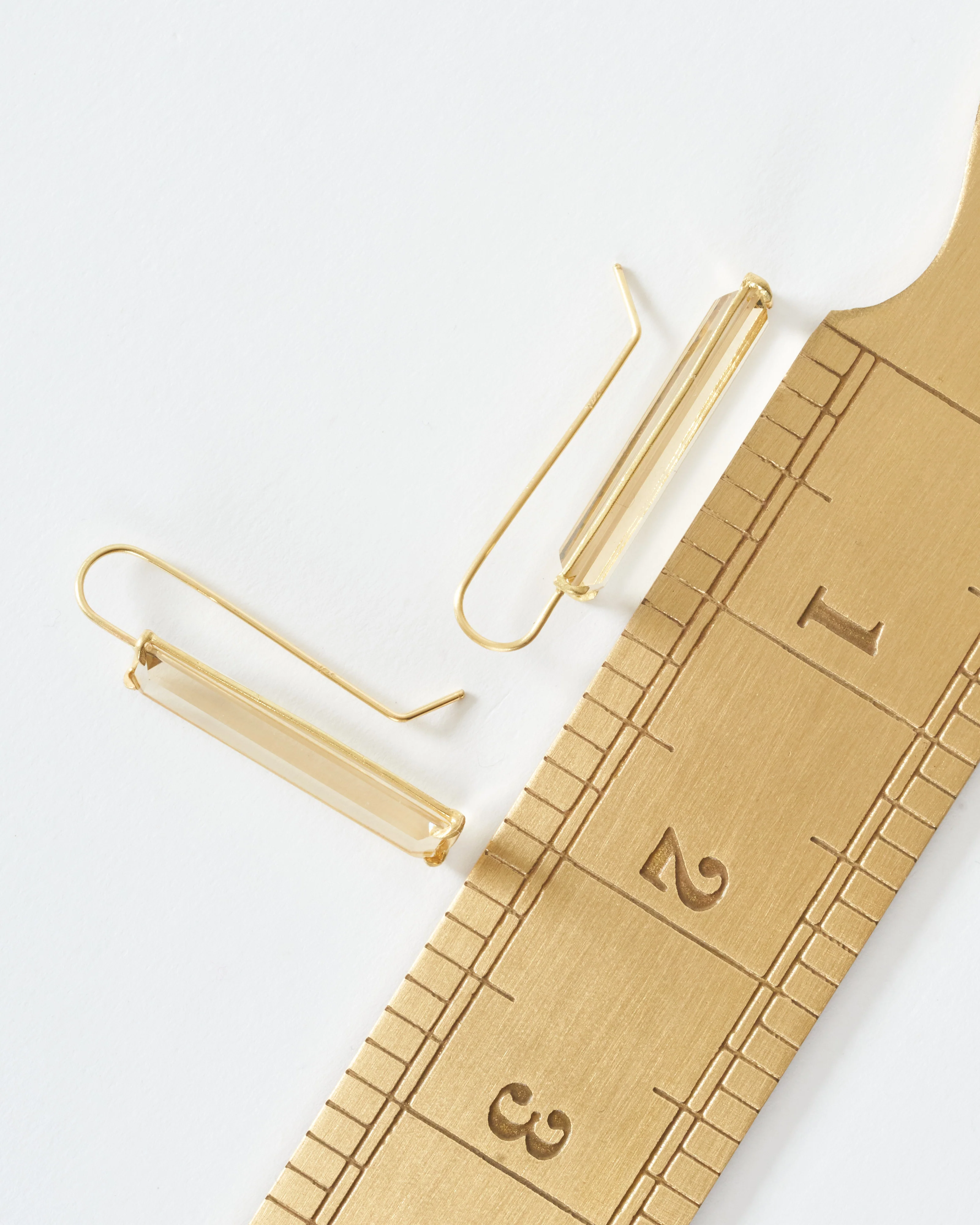 champagne citrine prism earrings - Image 6