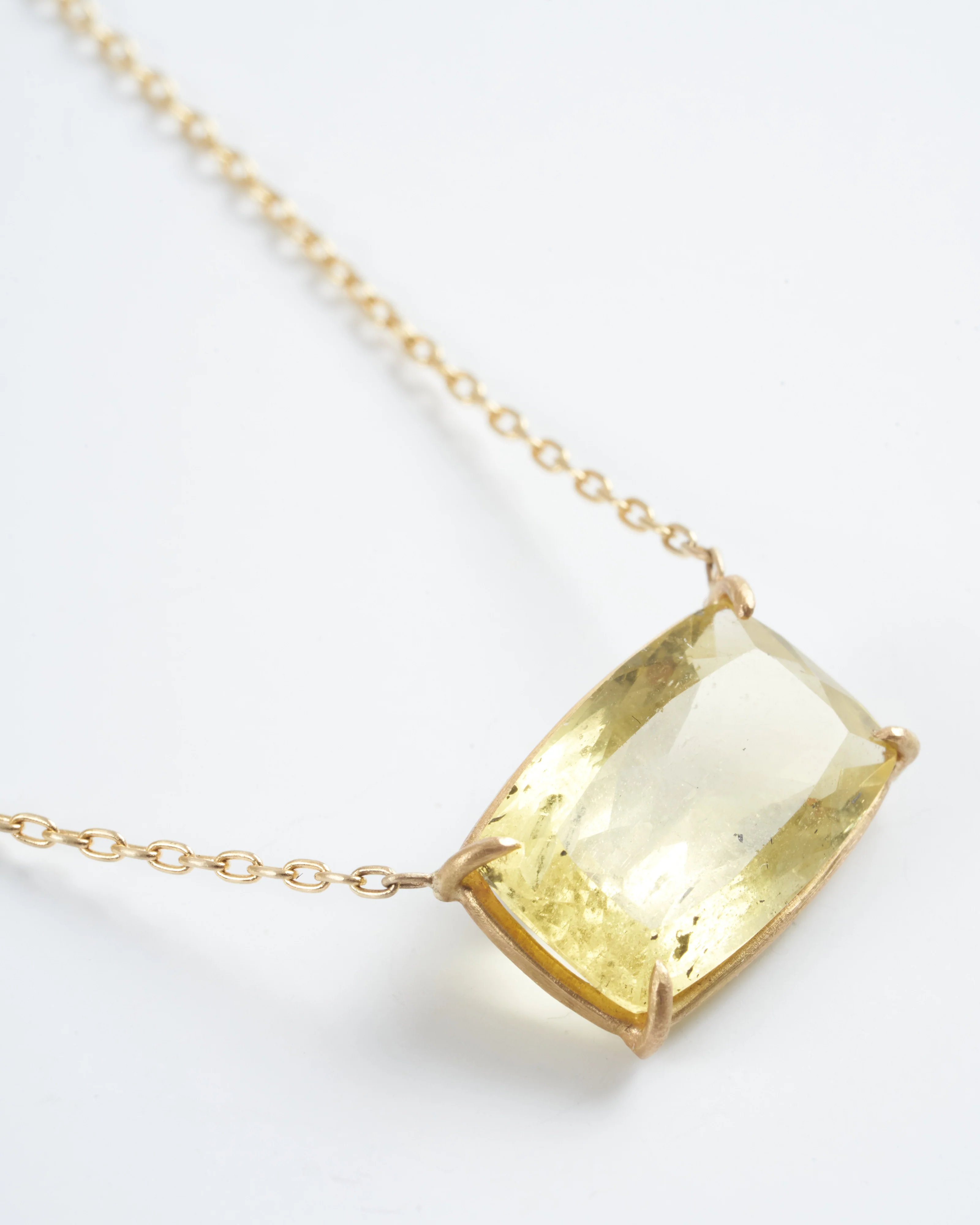 yellow beryl east west necklace - sunshine yellow - Image 2