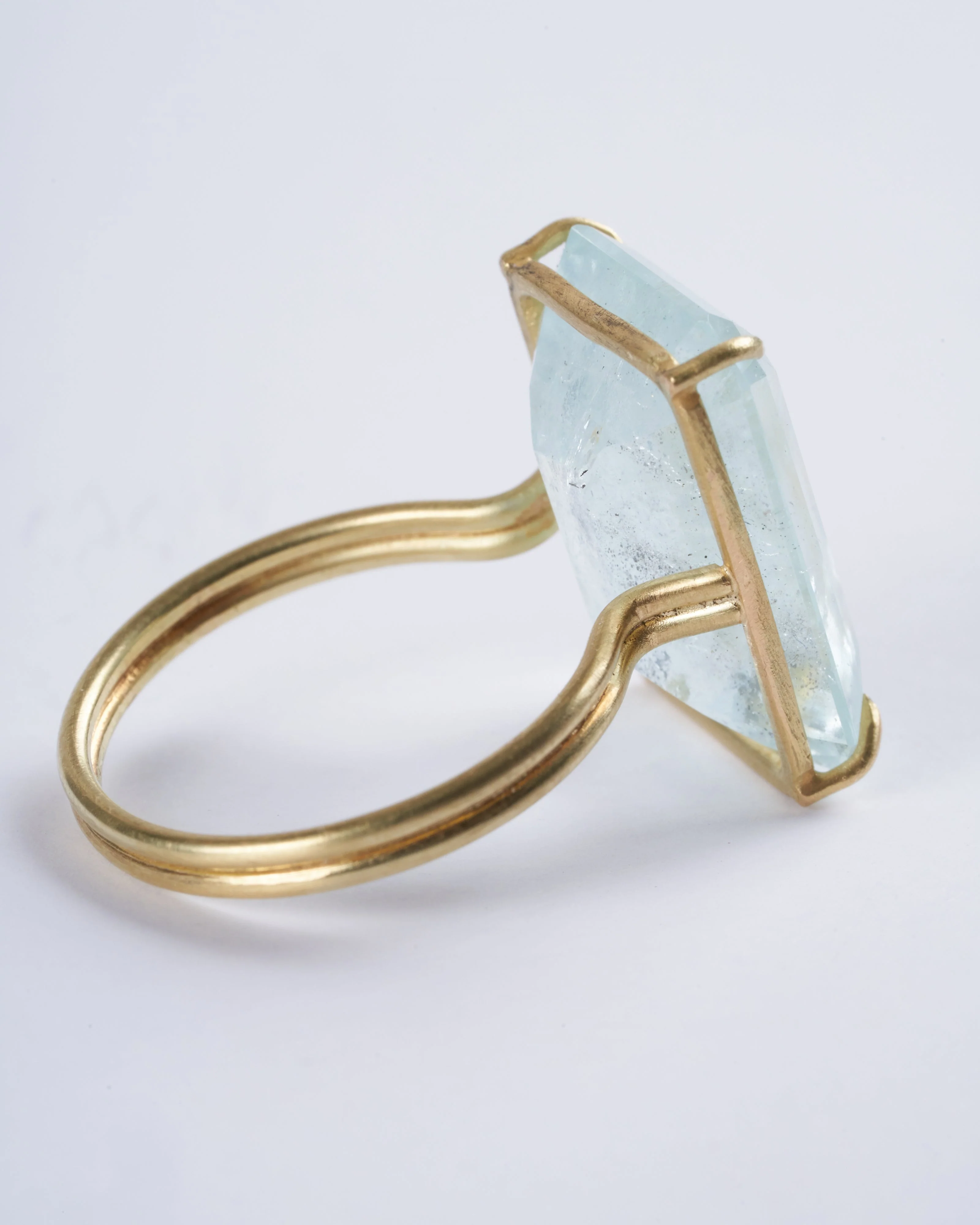 emerald cut ring - blue aquamarine - Image 4