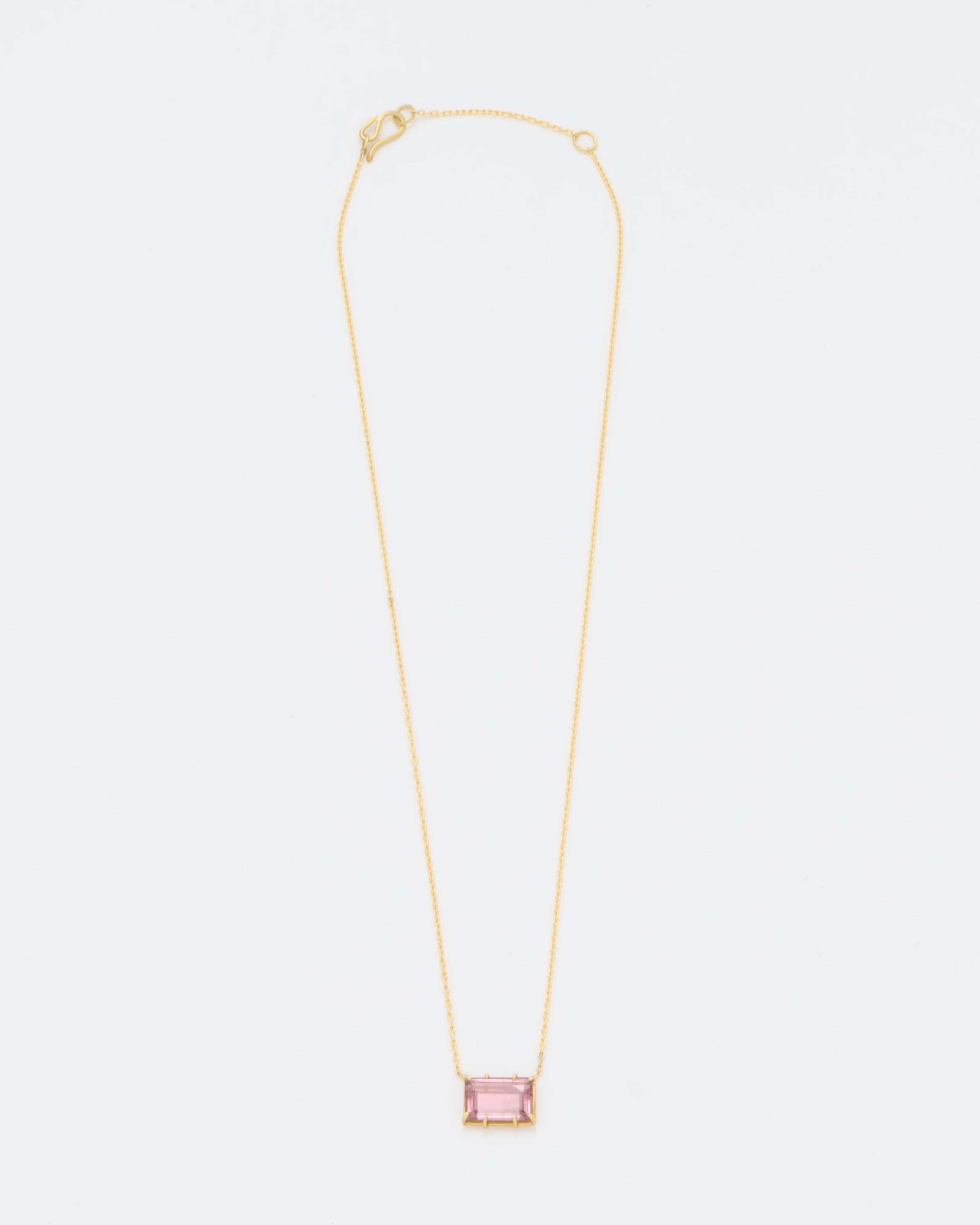 emerald cut mauve tourmaline necklace - Image 3