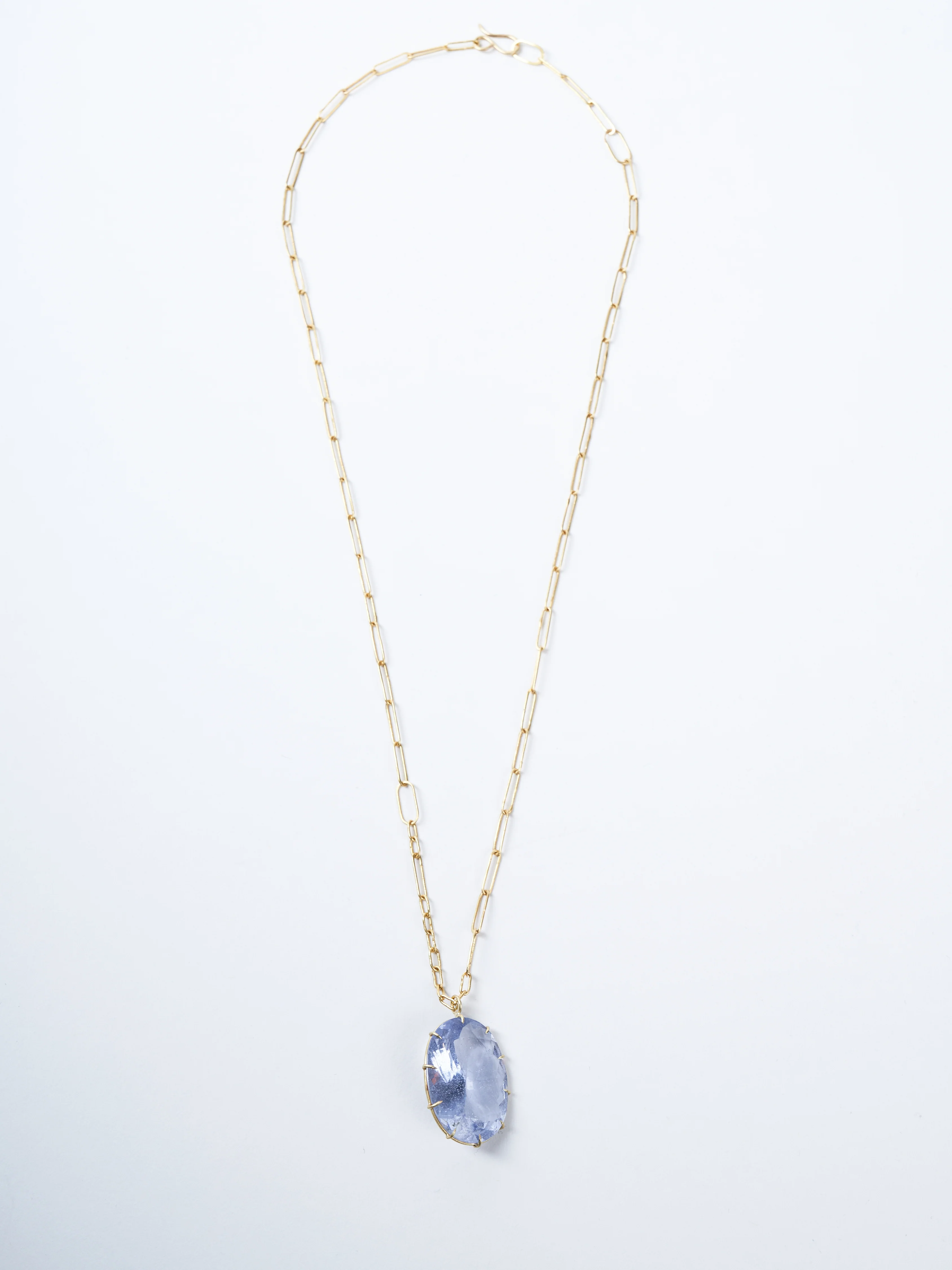 large lavender beryl gemstone necklace