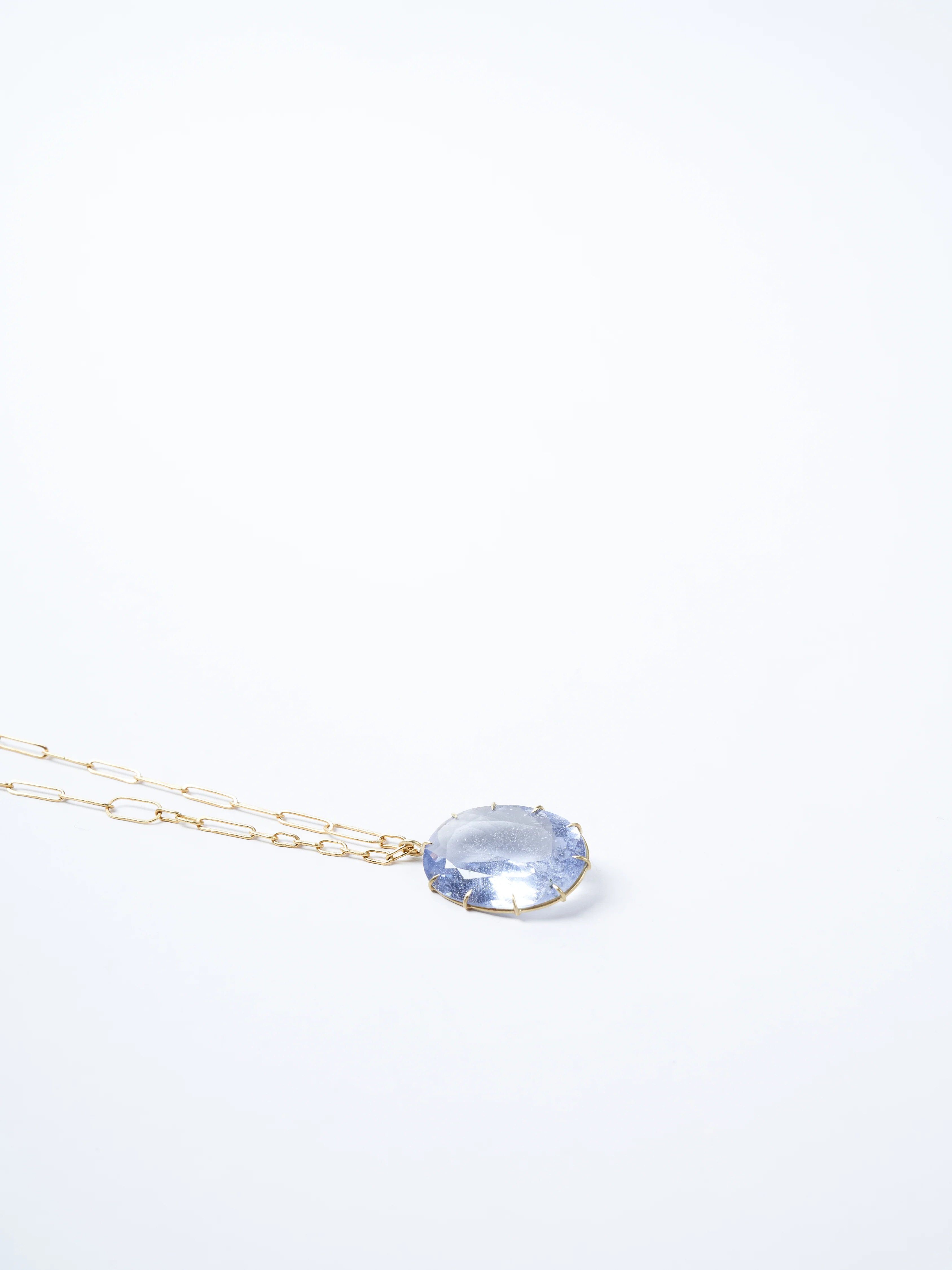 large lavender beryl gemstone necklace - Image 2