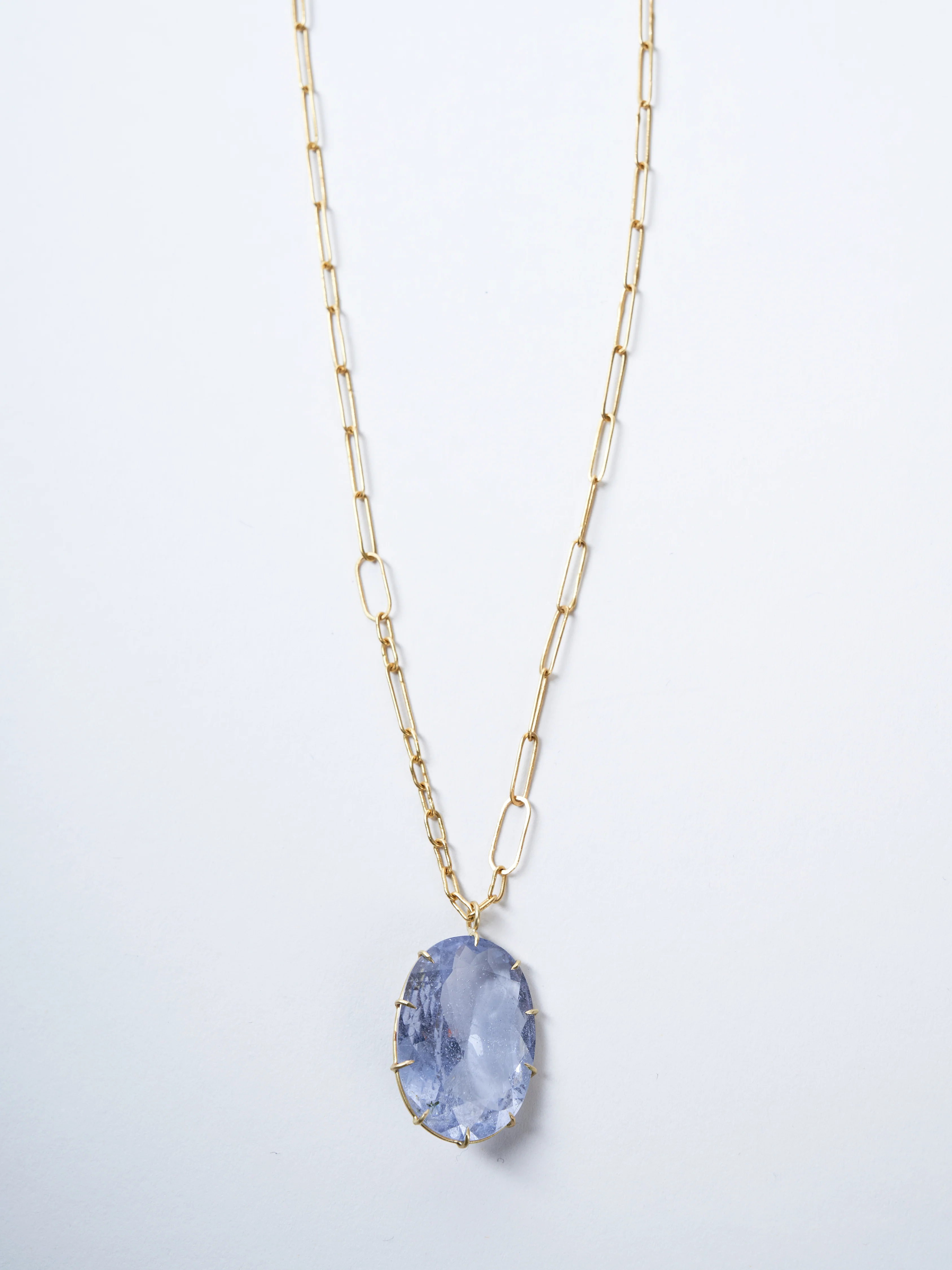 large lavender beryl gemstone necklace - Image 3