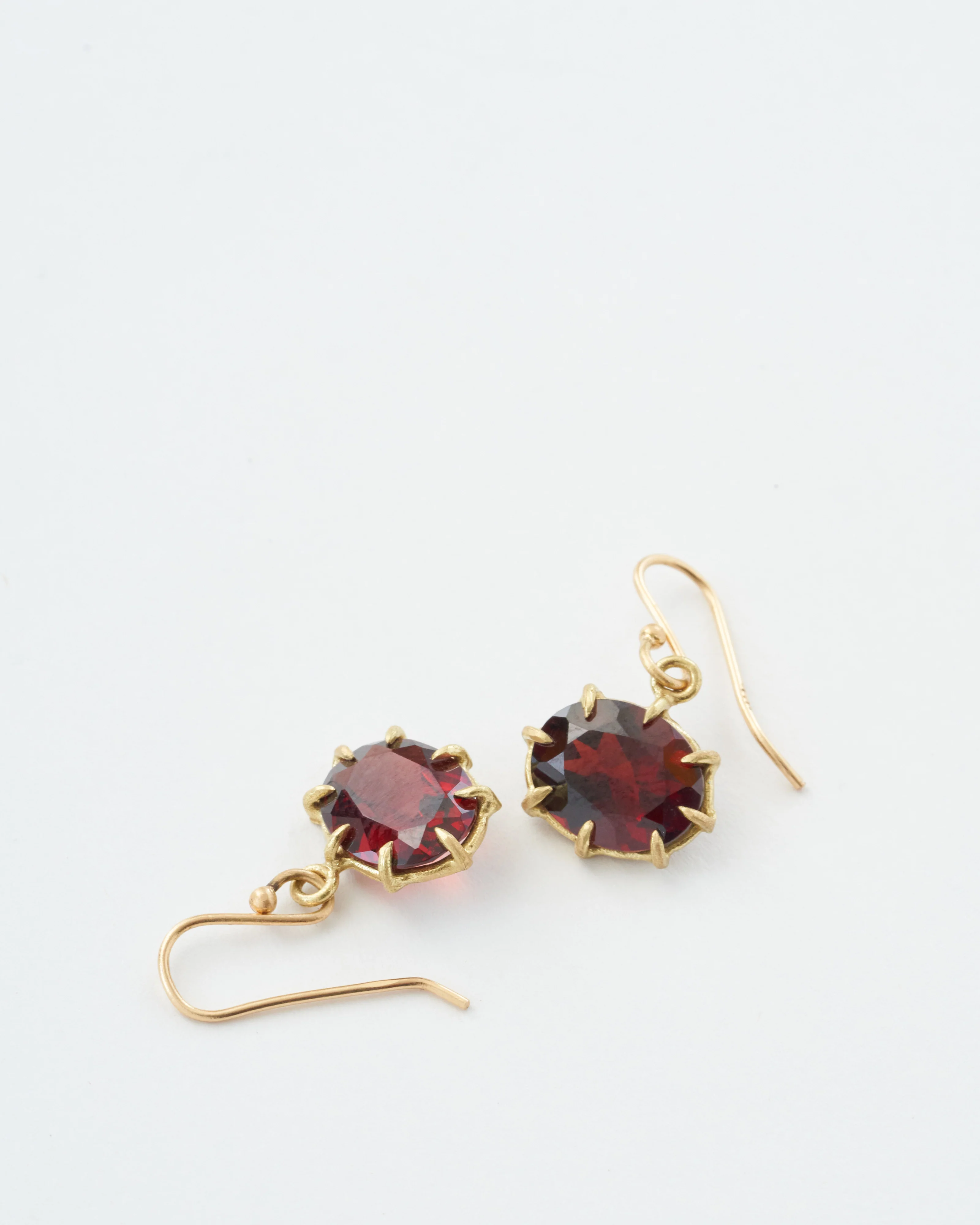 garnet oval drop earrings - Image 5