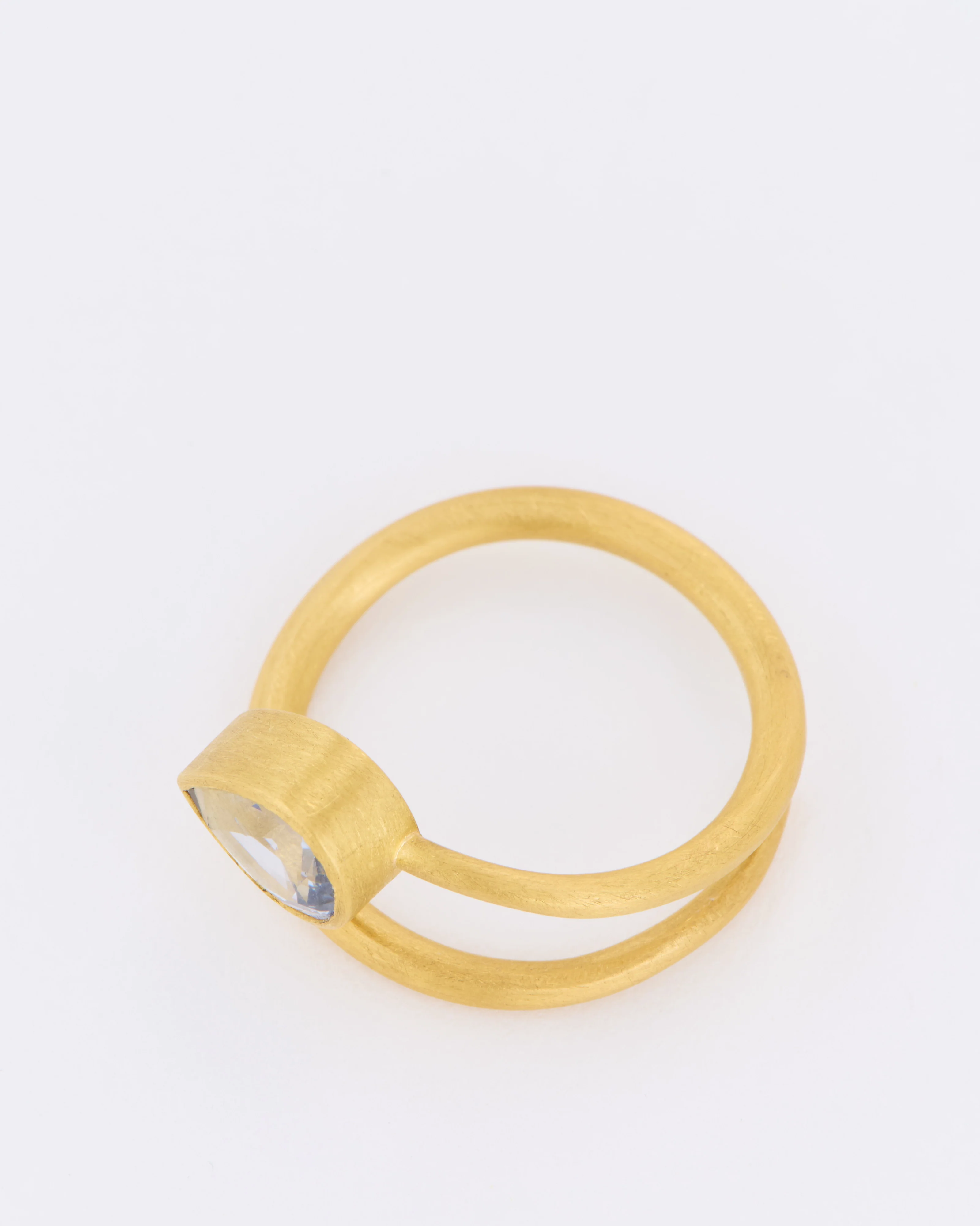 gold thick and thin wrap band w/ sapphire - Image 8