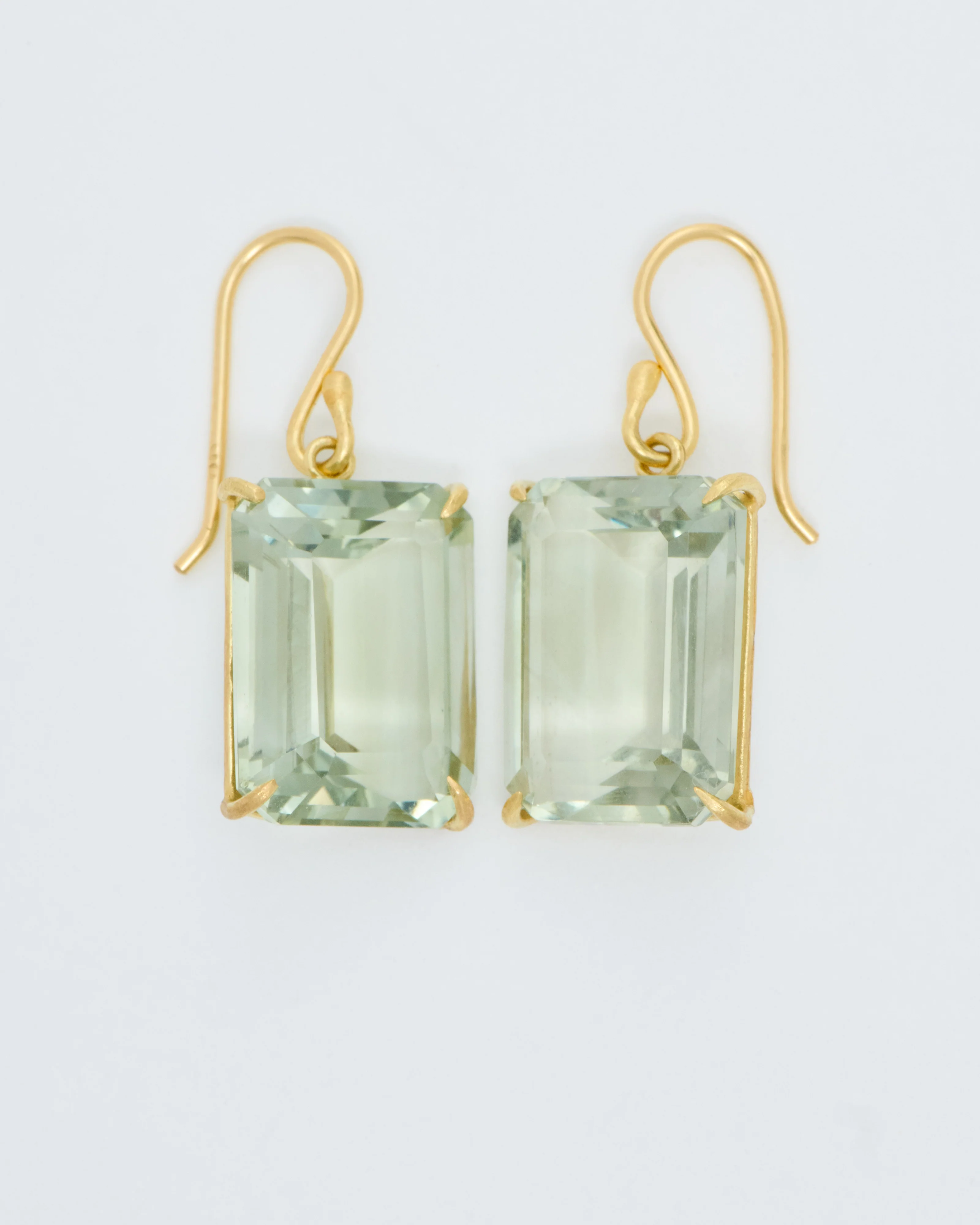 green amethyst drop earrings - Image 5