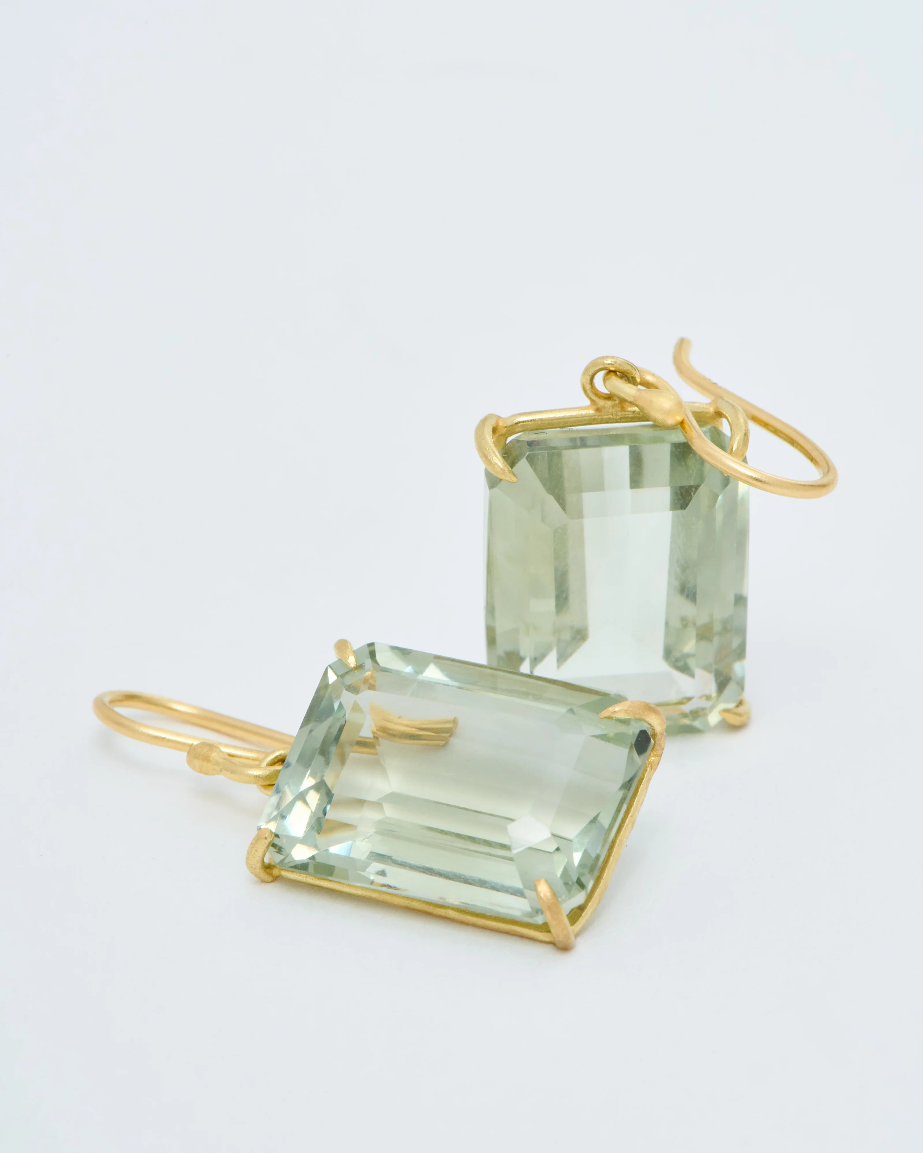 green amethyst drop earrings - Image 6