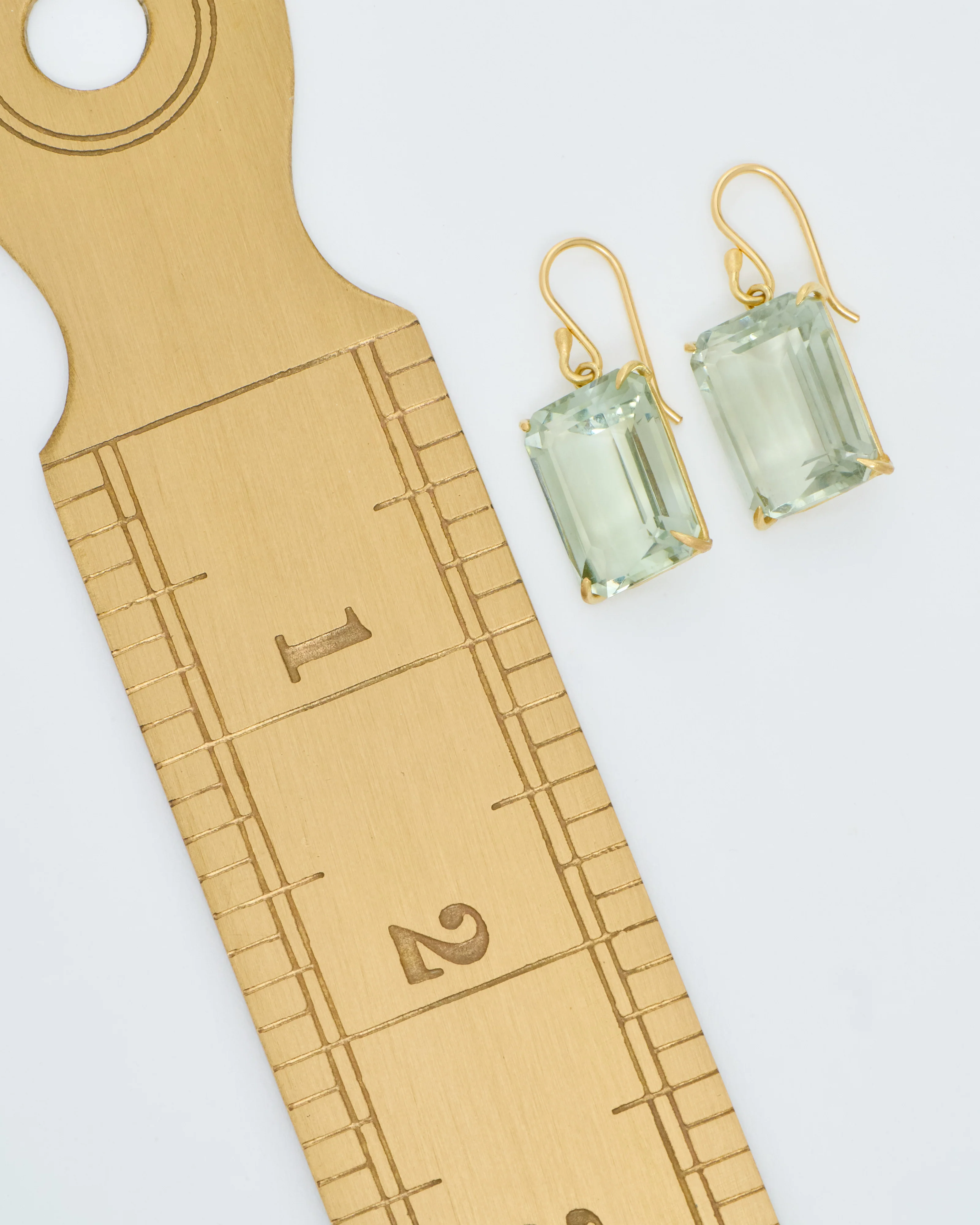 green amethyst drop earrings - Image 7