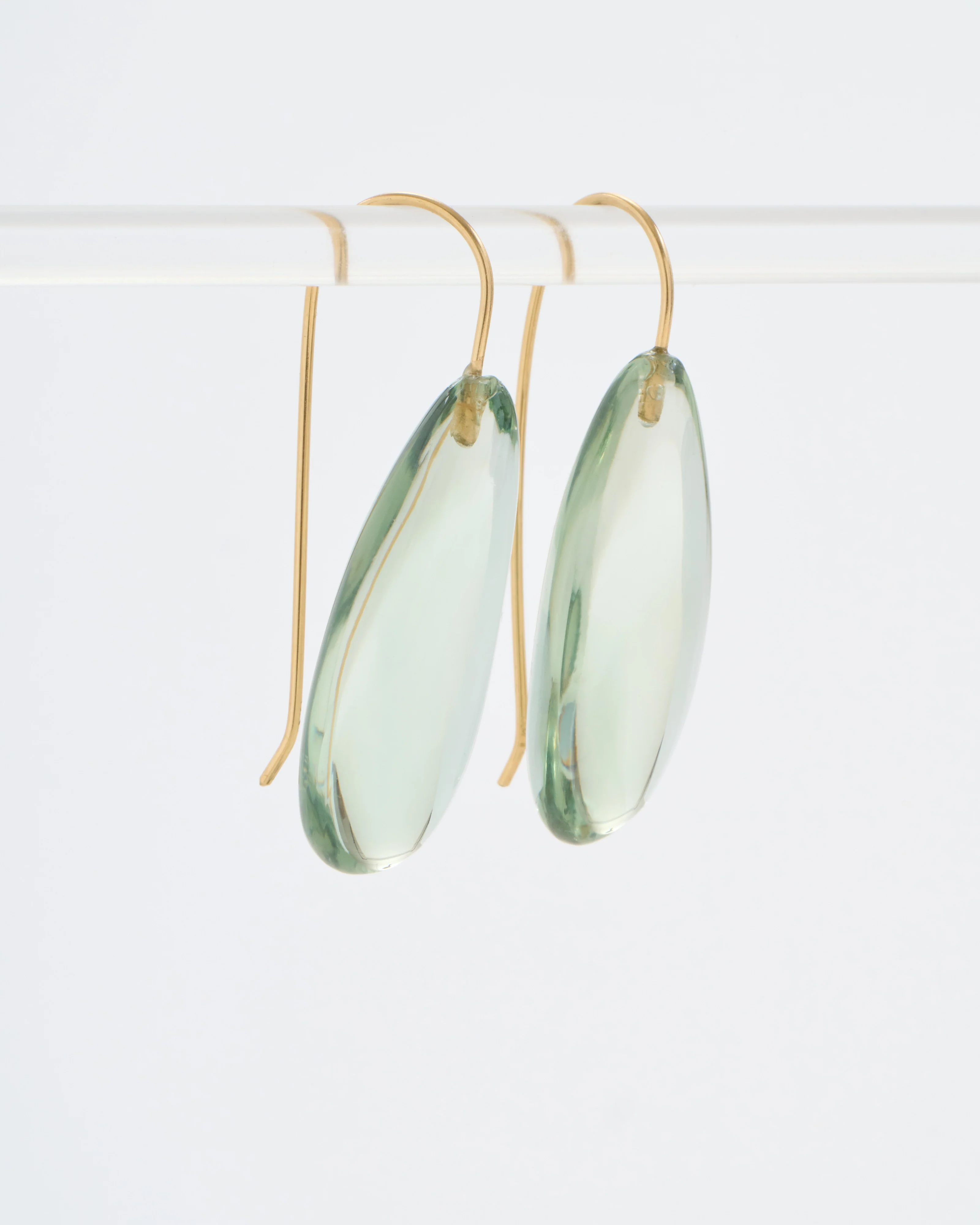 green amethyst pod earrings - Image 2