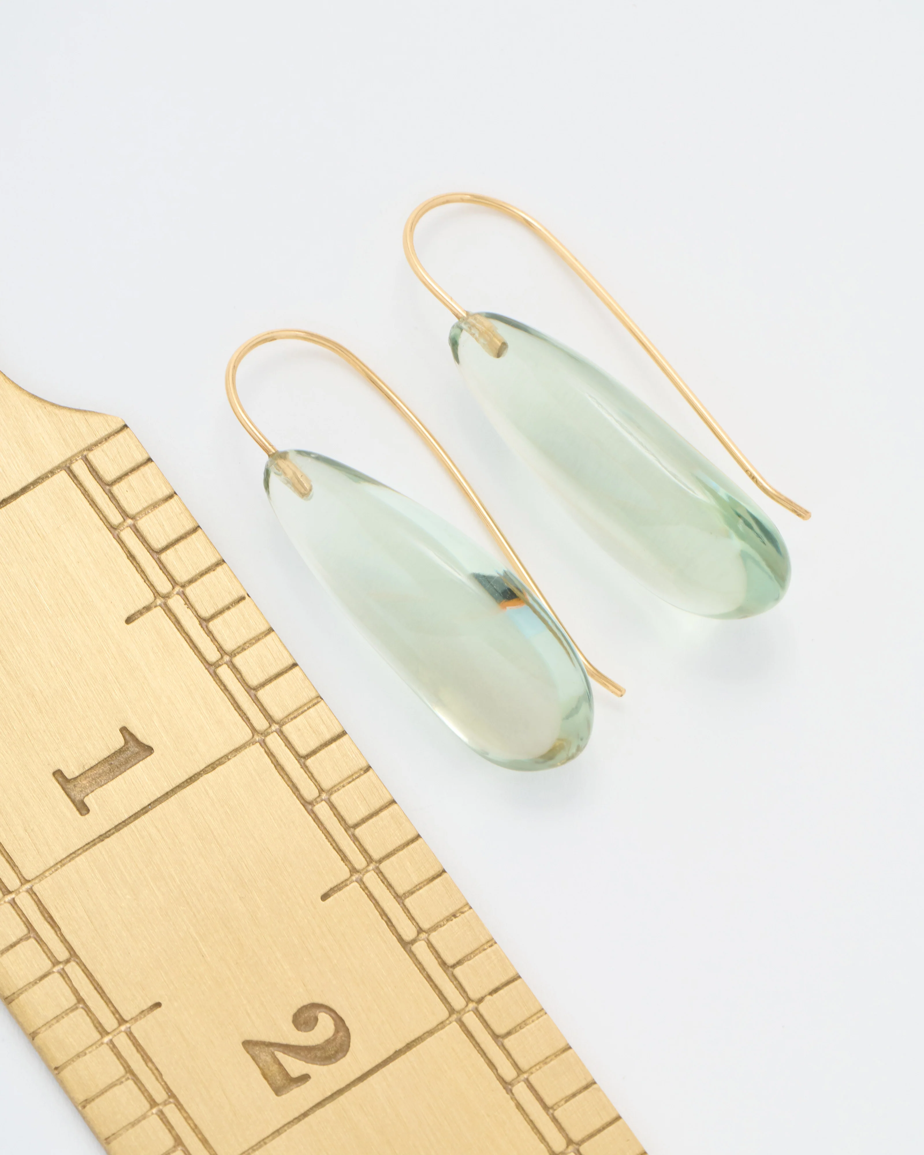 green amethyst pod earrings - Image 6