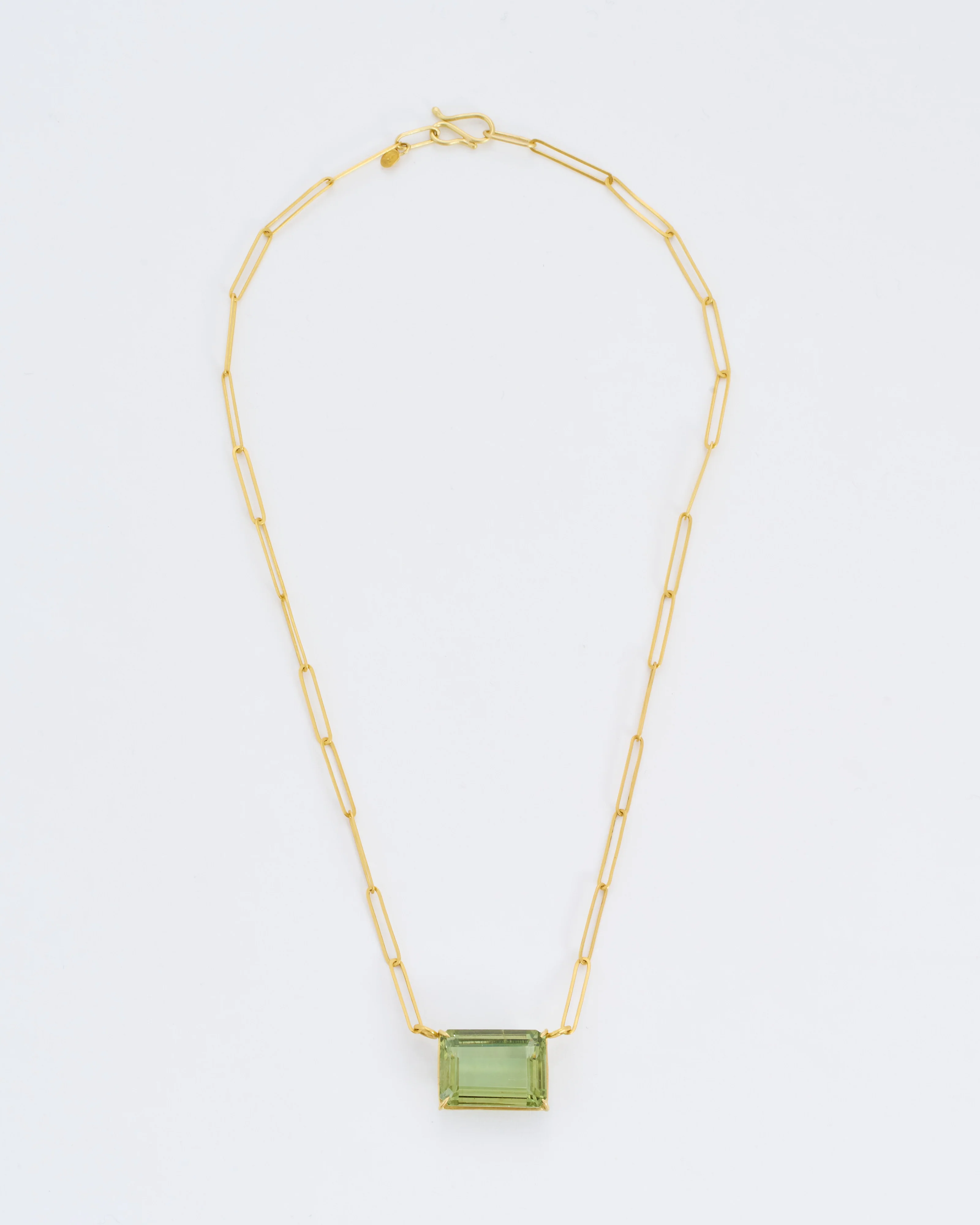 green beryl emerald cut necklace - Image 3