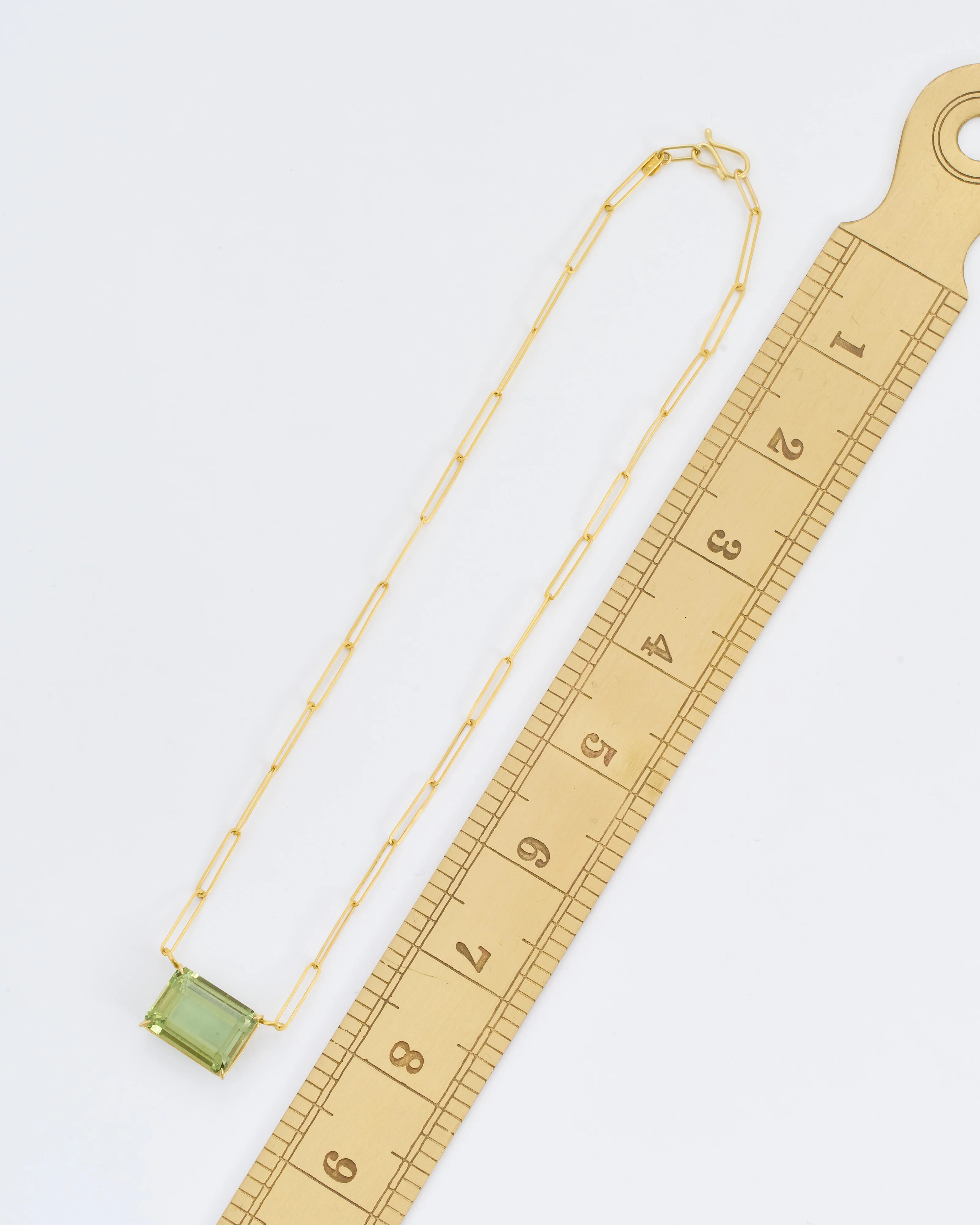 green beryl emerald cut necklace - Image 8