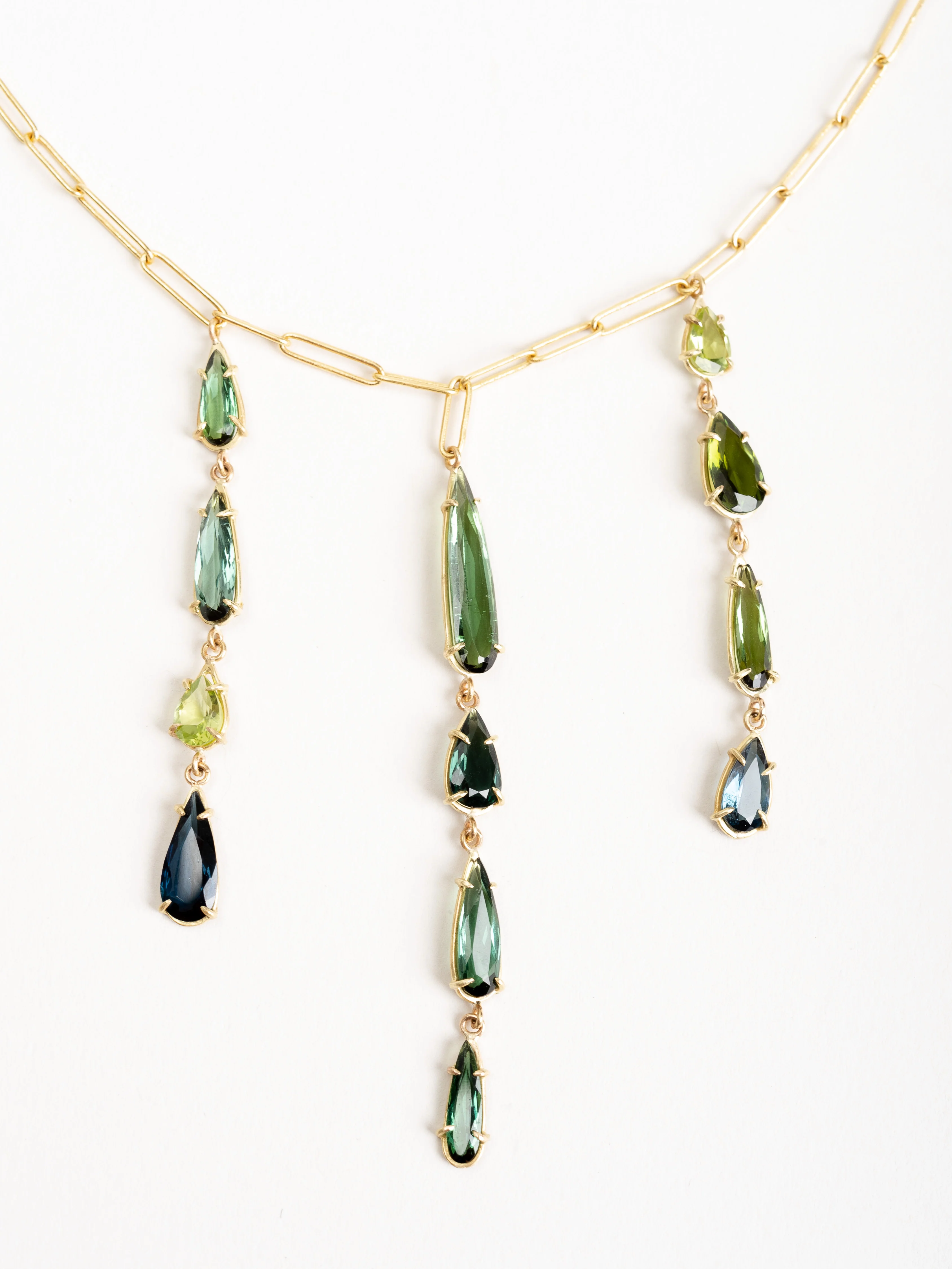 green tourmaline cascade necklace - Image 2