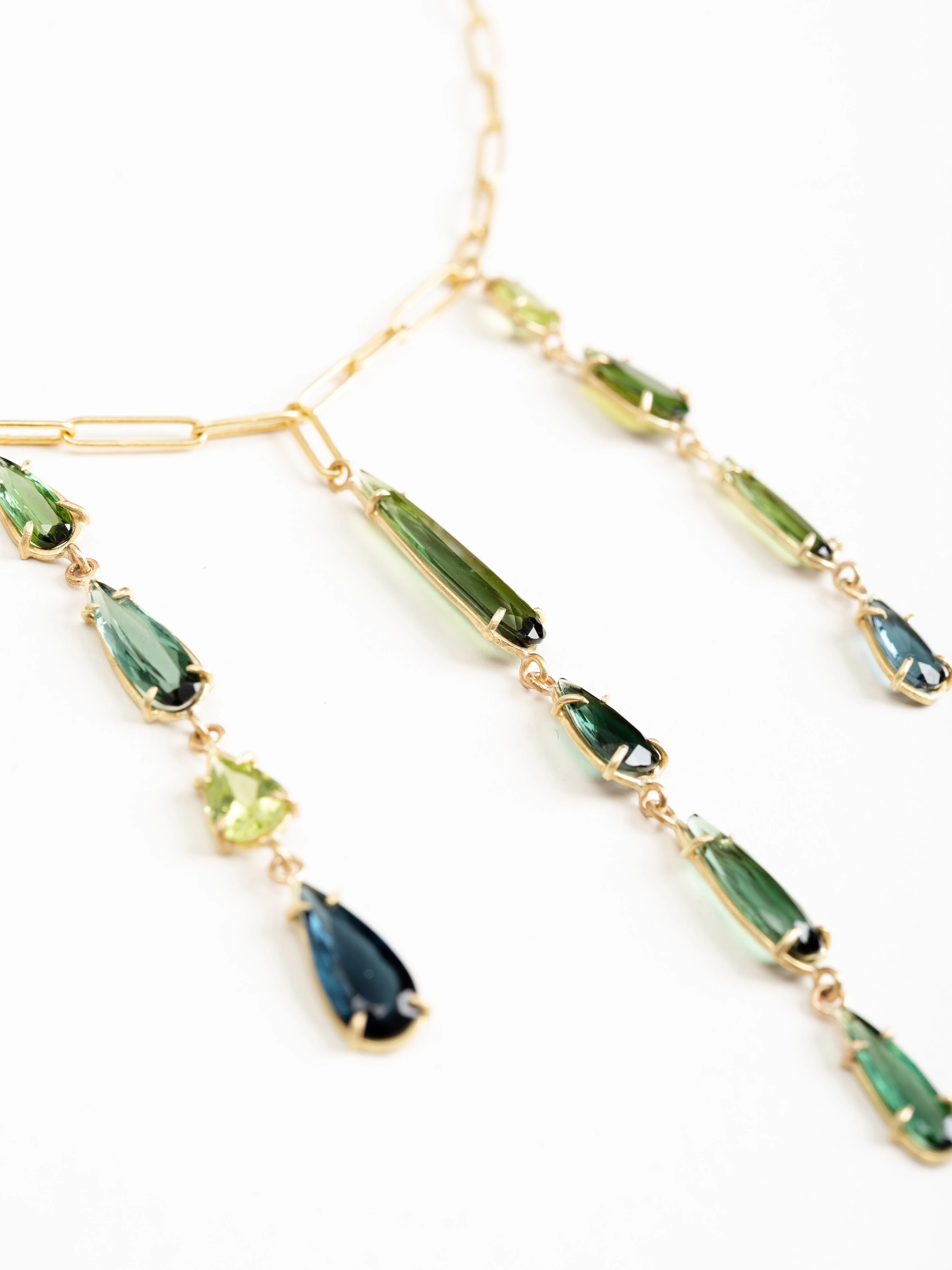 green tourmaline cascade necklace - Image 3