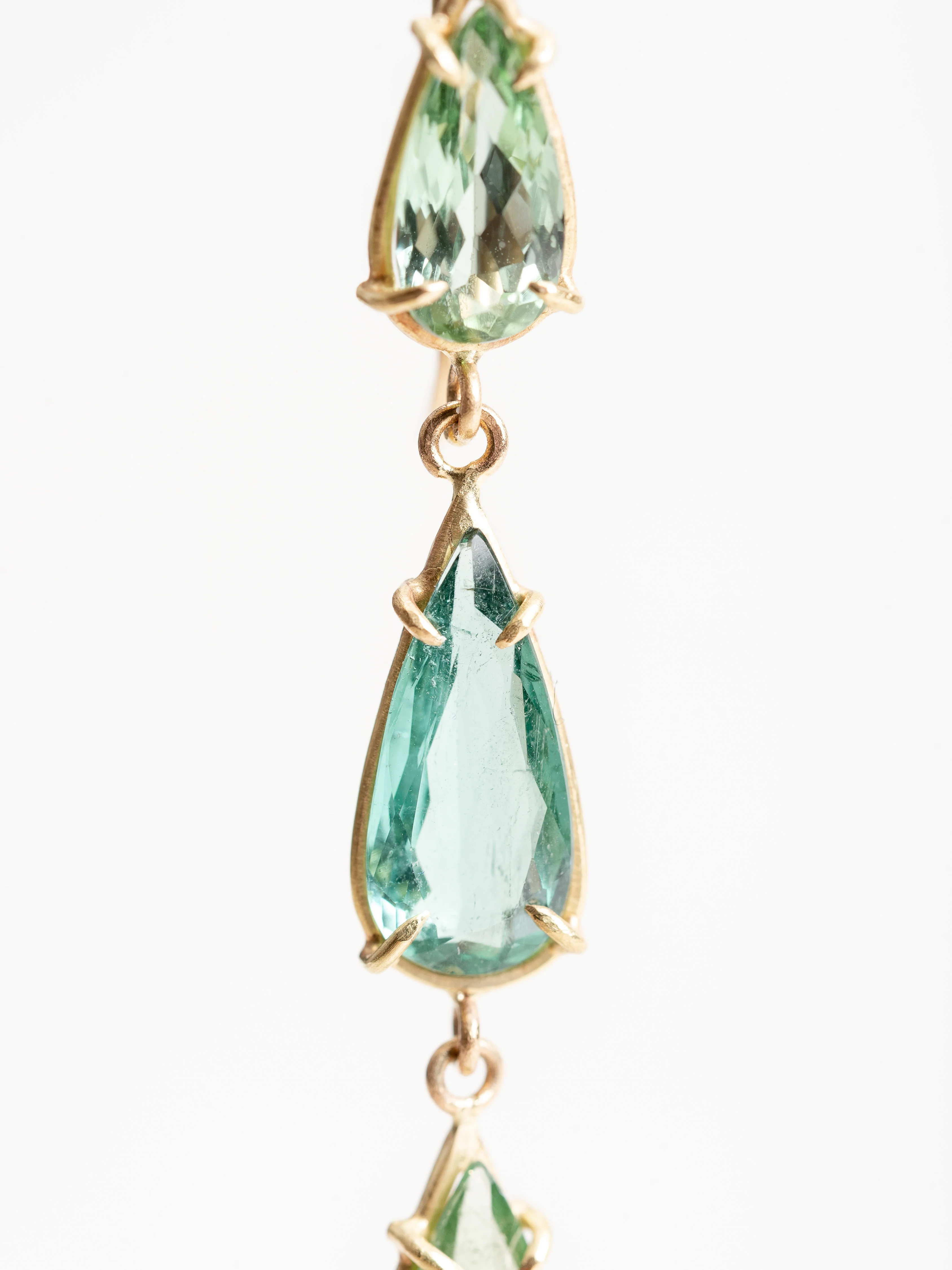 green tourmaline teardrop earrings - Image 4