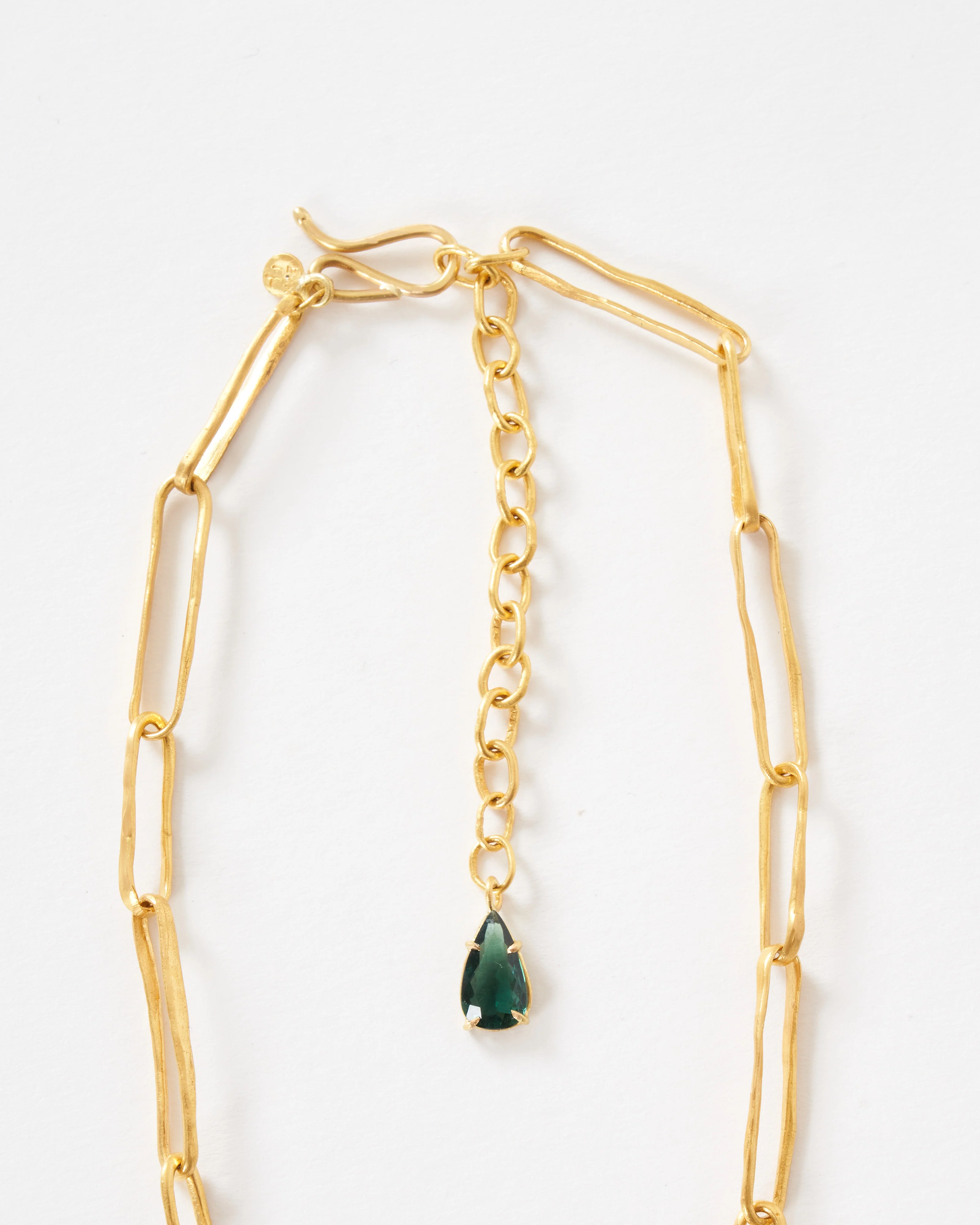 green tourmaline heavy link chain necklace - Image 6
