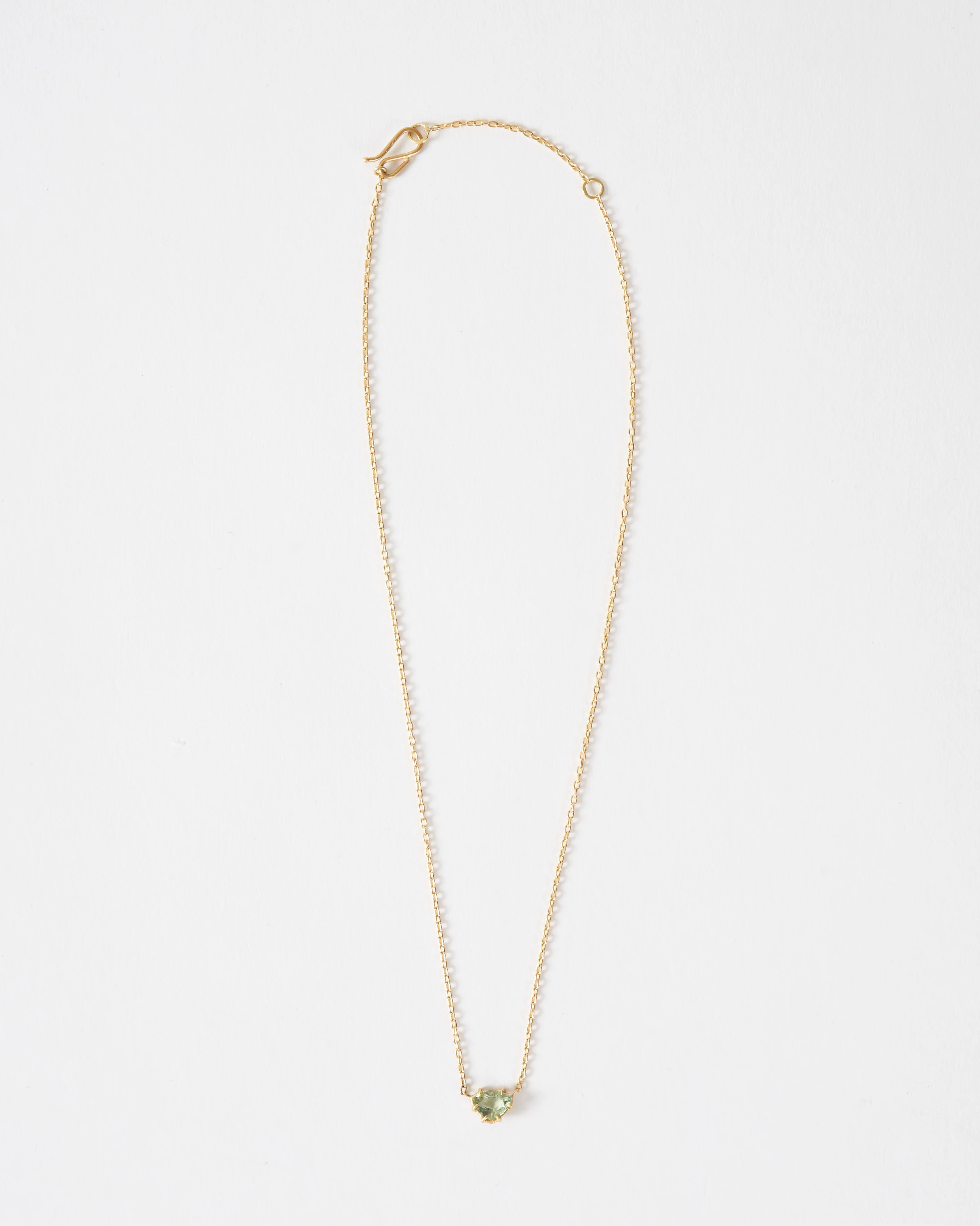 green tourmaline mini gem pendant necklace - Image 3
