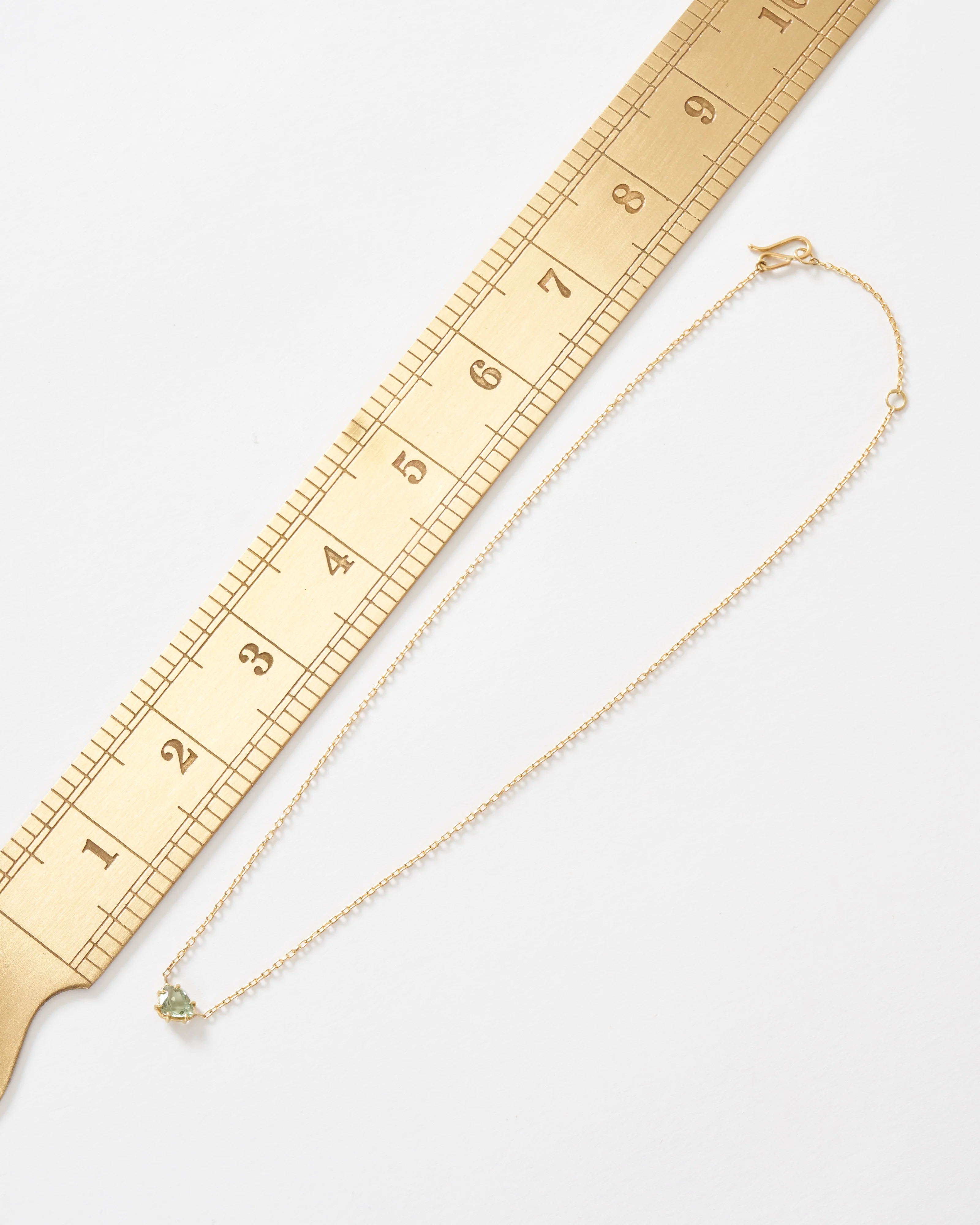 green tourmaline mini gem pendant necklace - Image 6