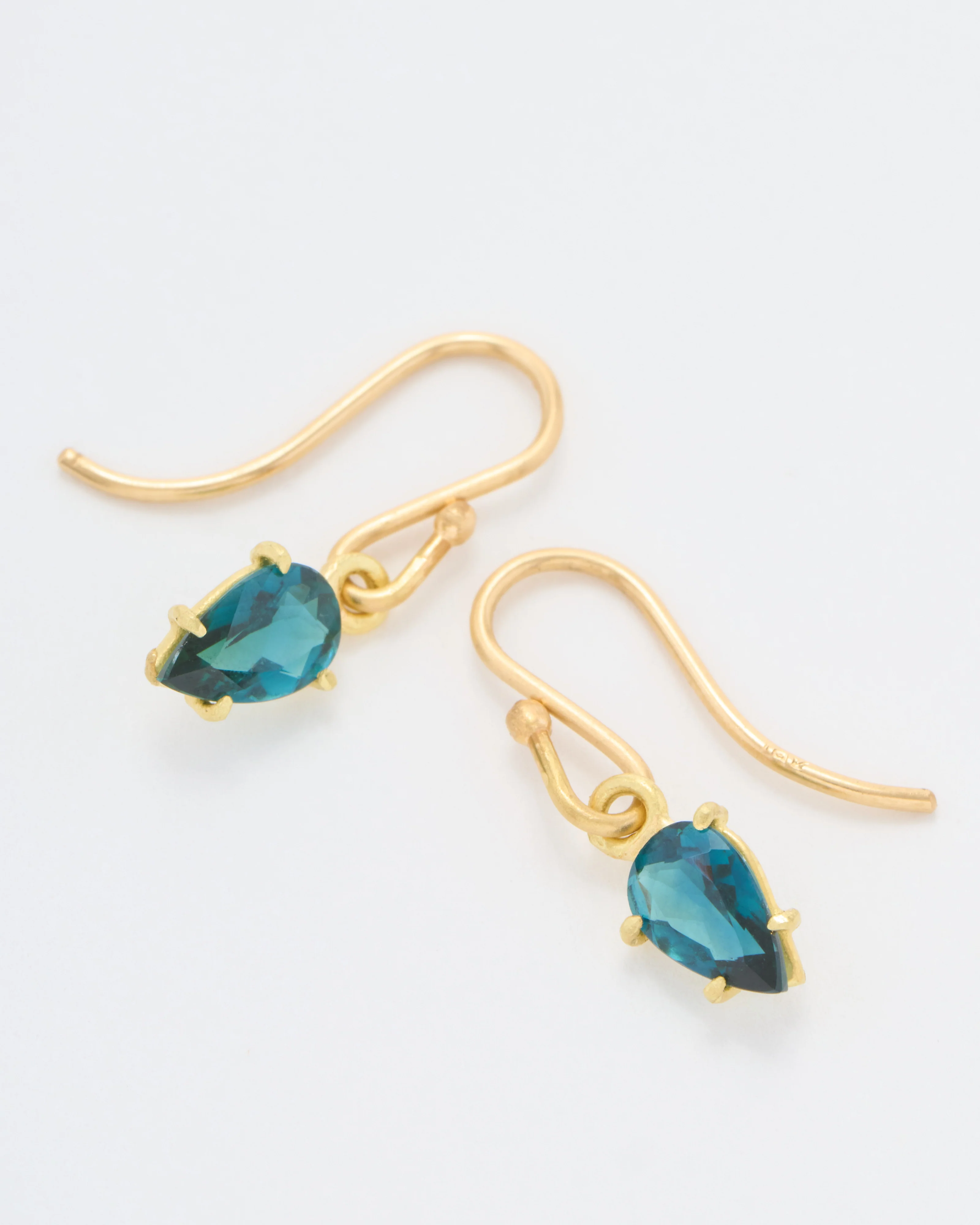 green tourmaline pear shaped earrings - Image 5