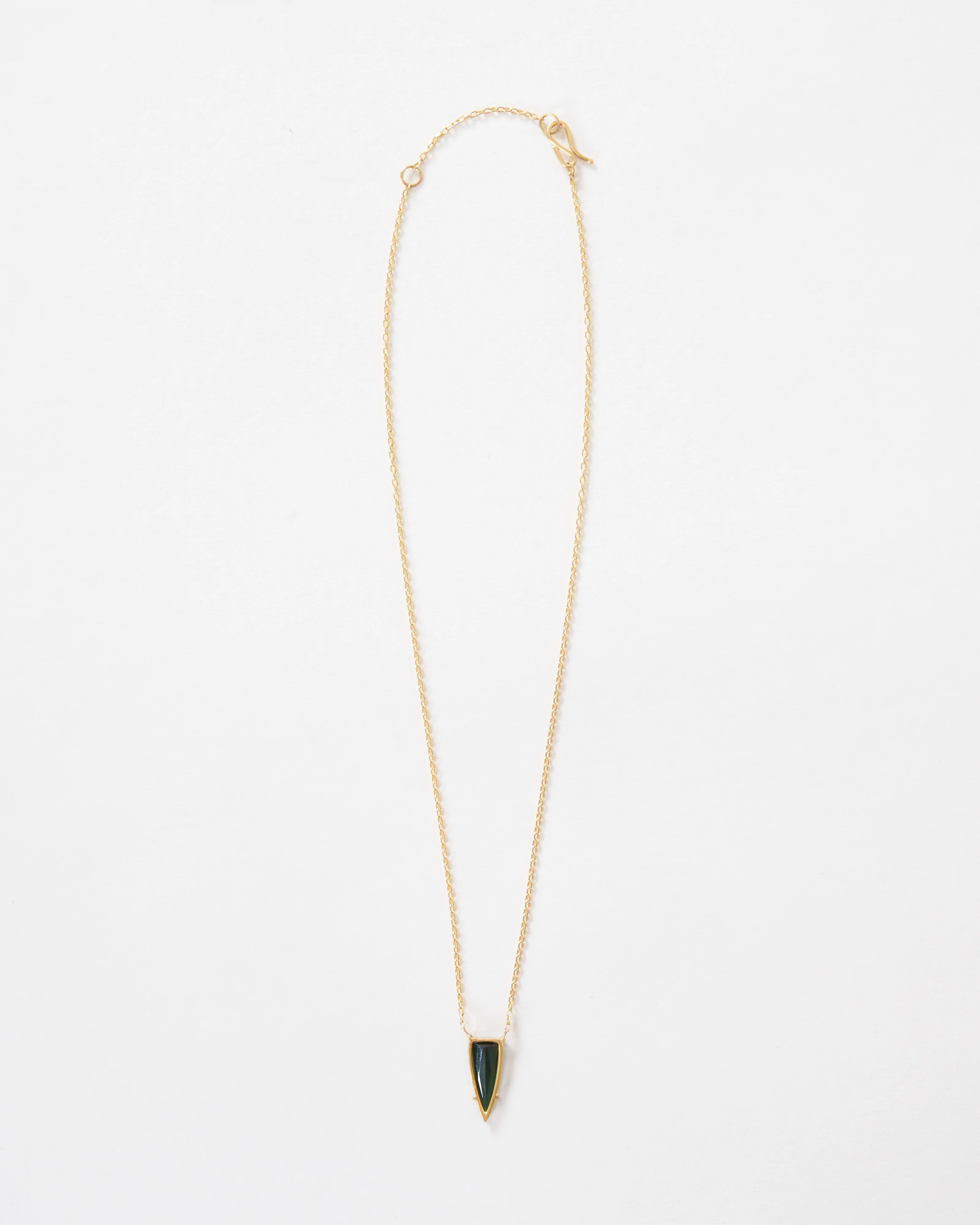 green tourmaline shield pendant necklace - Image 4