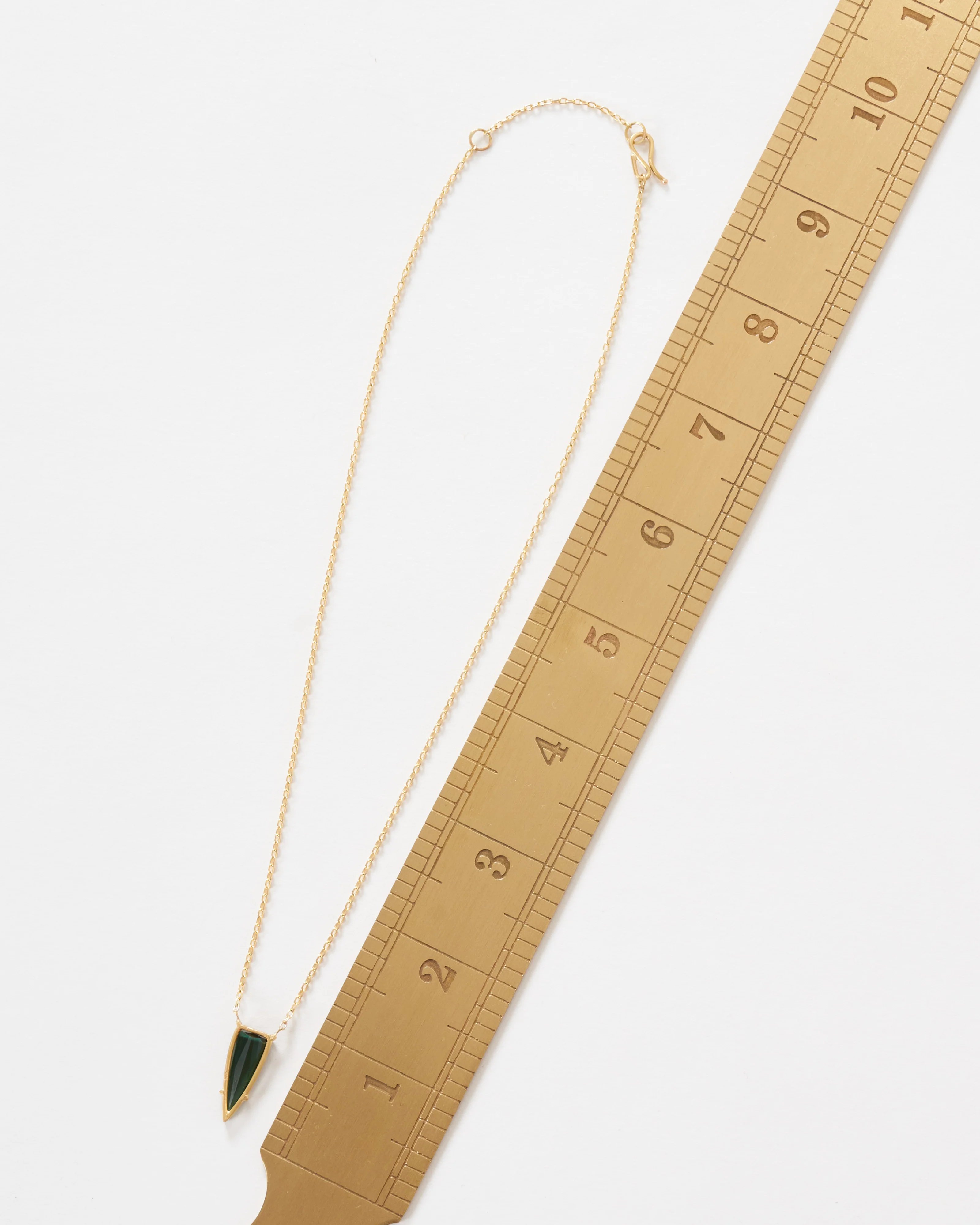 green tourmaline shield pendant necklace - Image 5