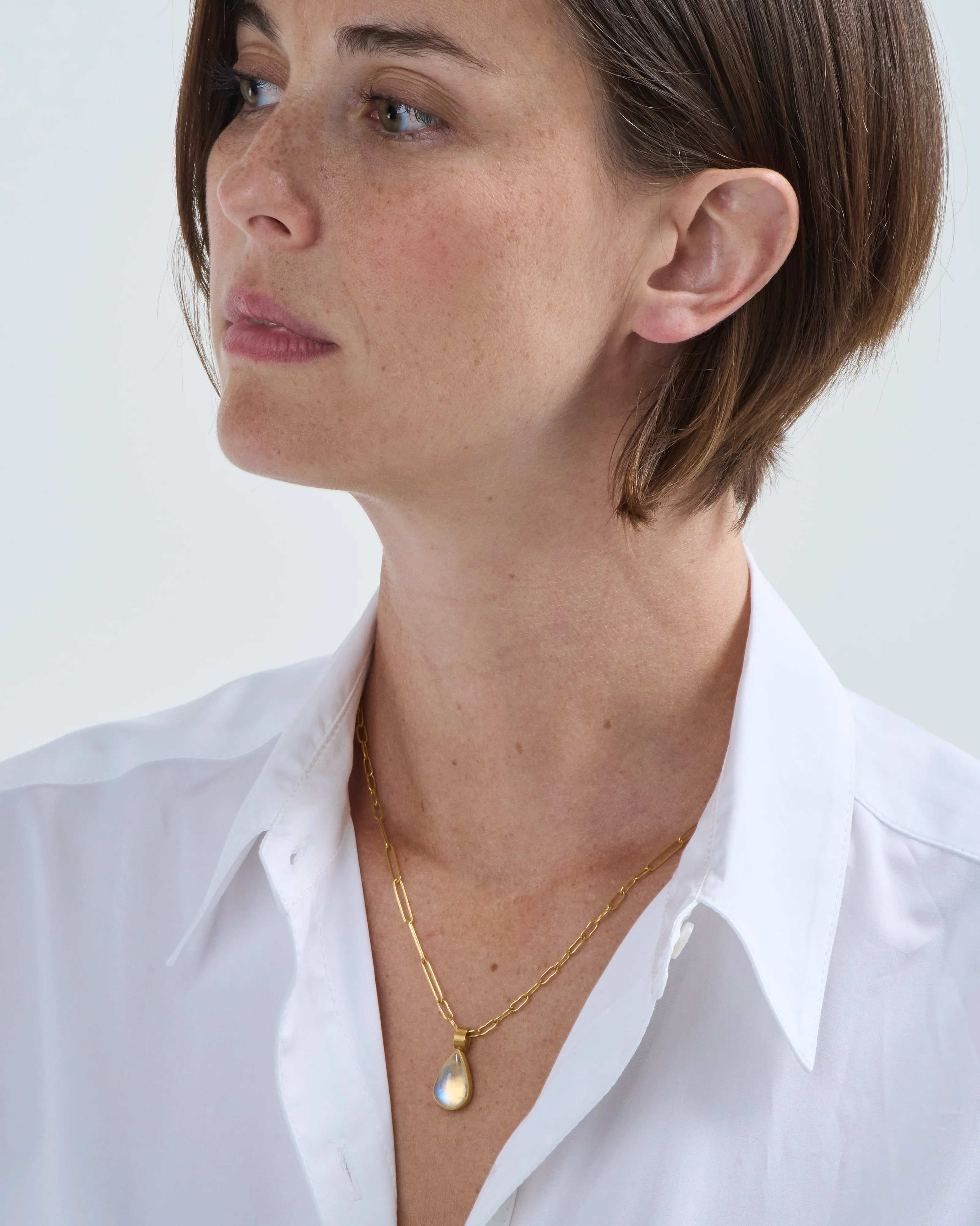 handmade mixed large/small link gold chain - Image 2
