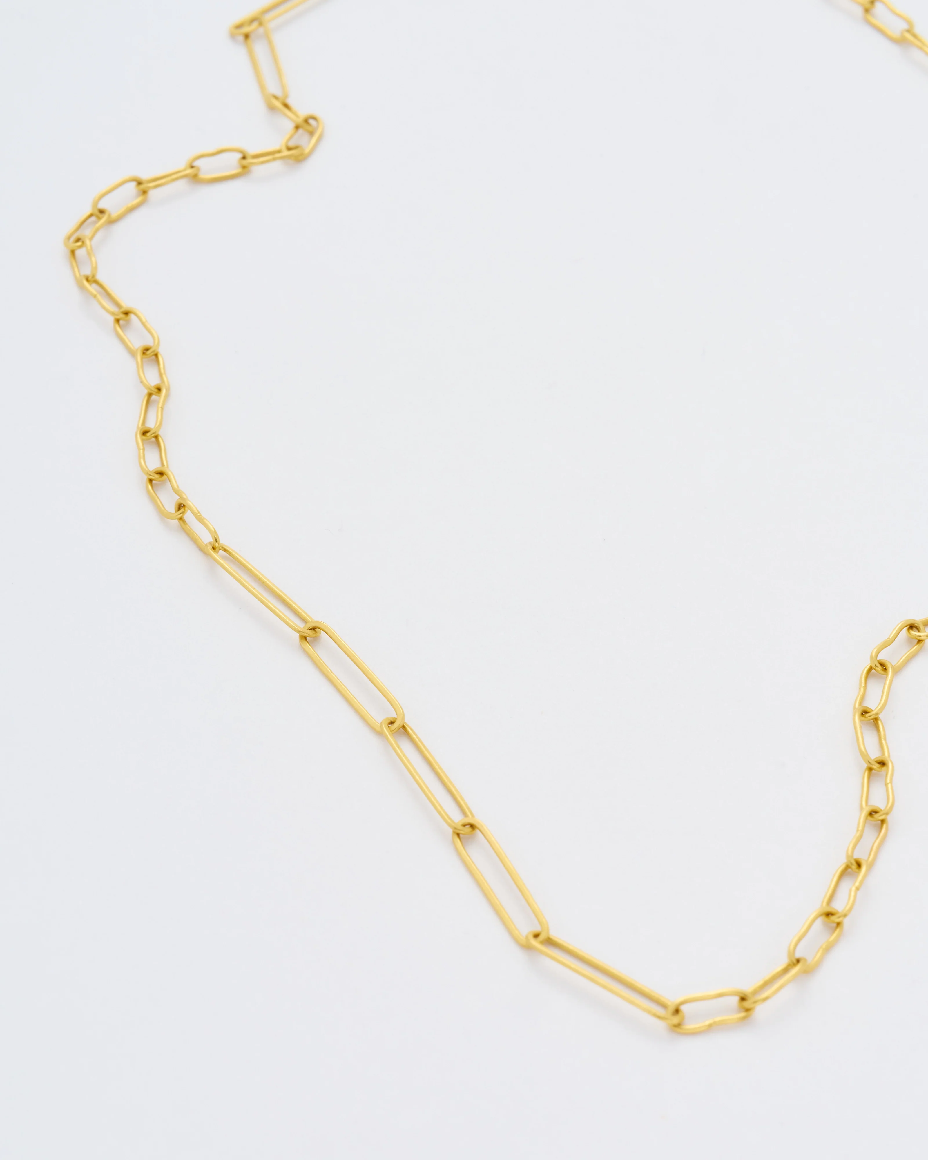 handmade mixed large/small link gold chain - Image 3