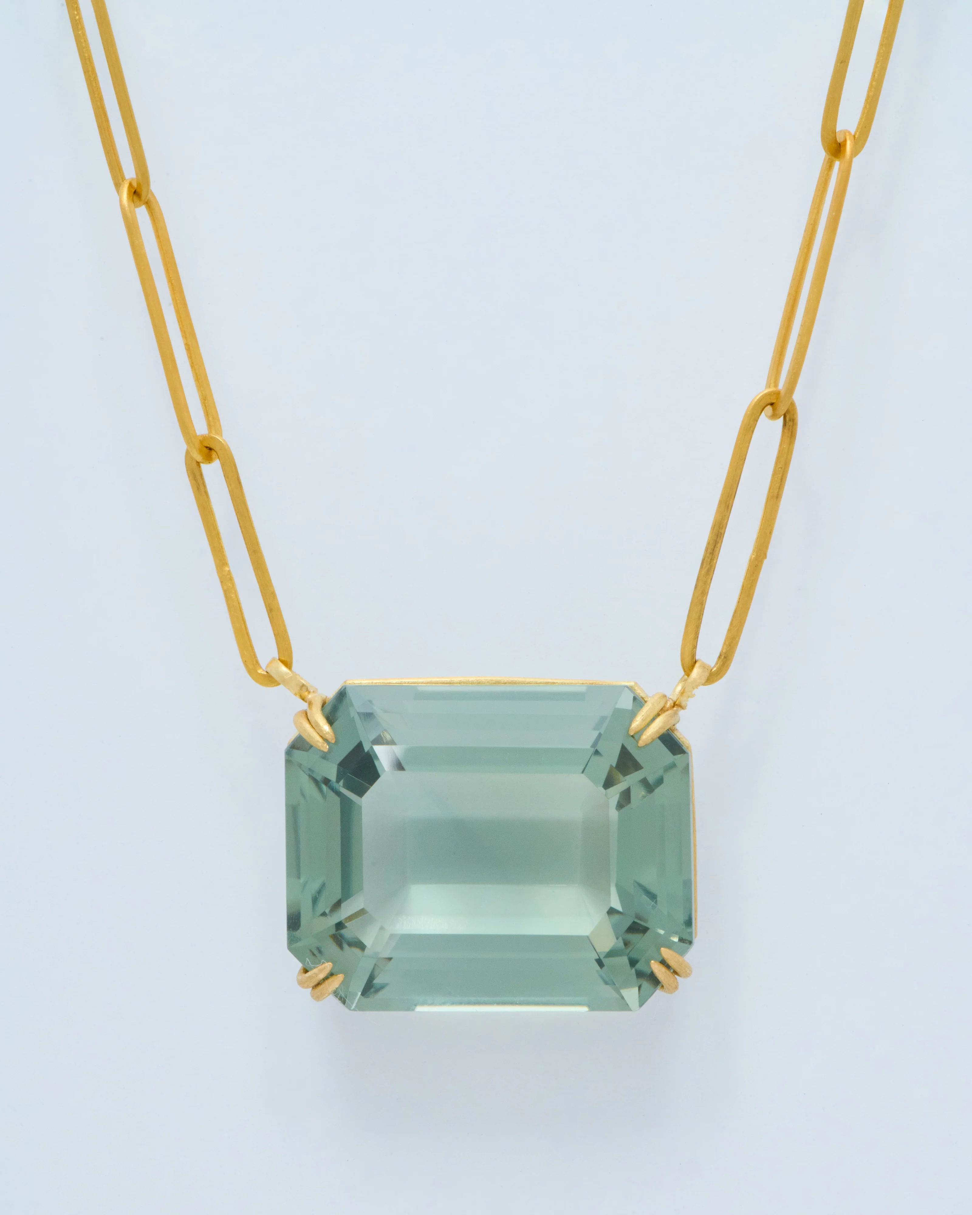 large green amethyst pendant necklace - Image 2