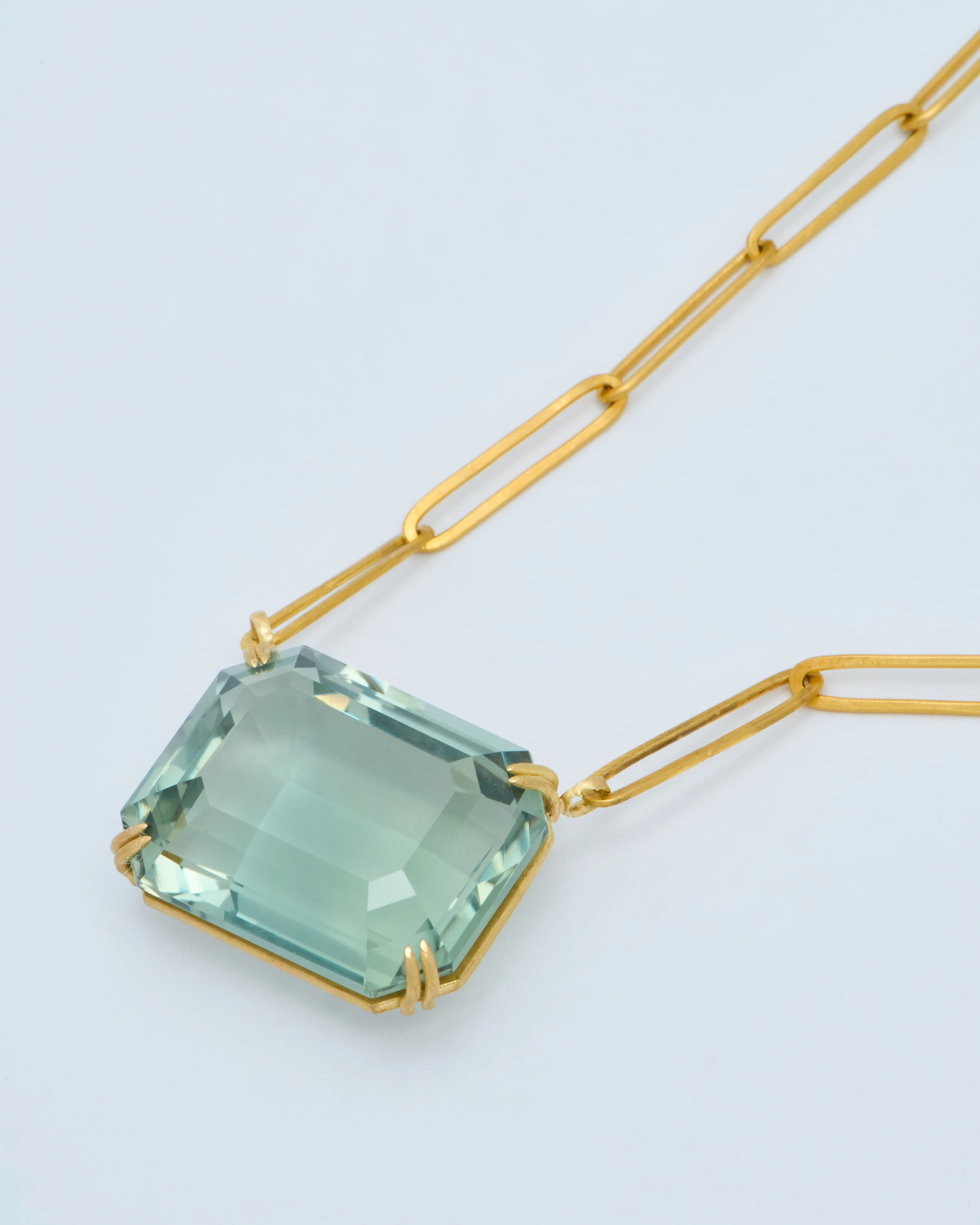 large green amethyst pendant necklace - Image 3