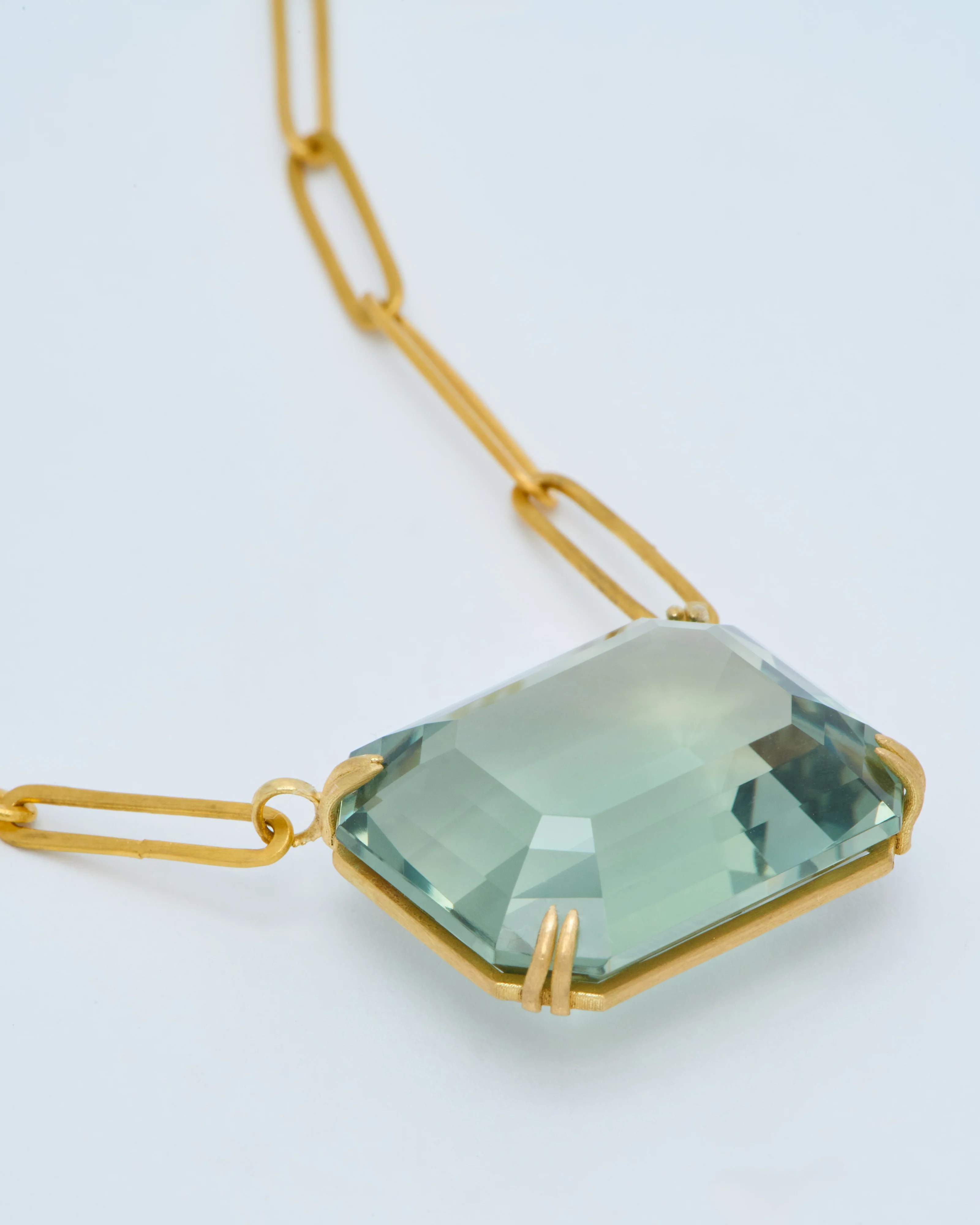 large green amethyst pendant necklace - Image 4