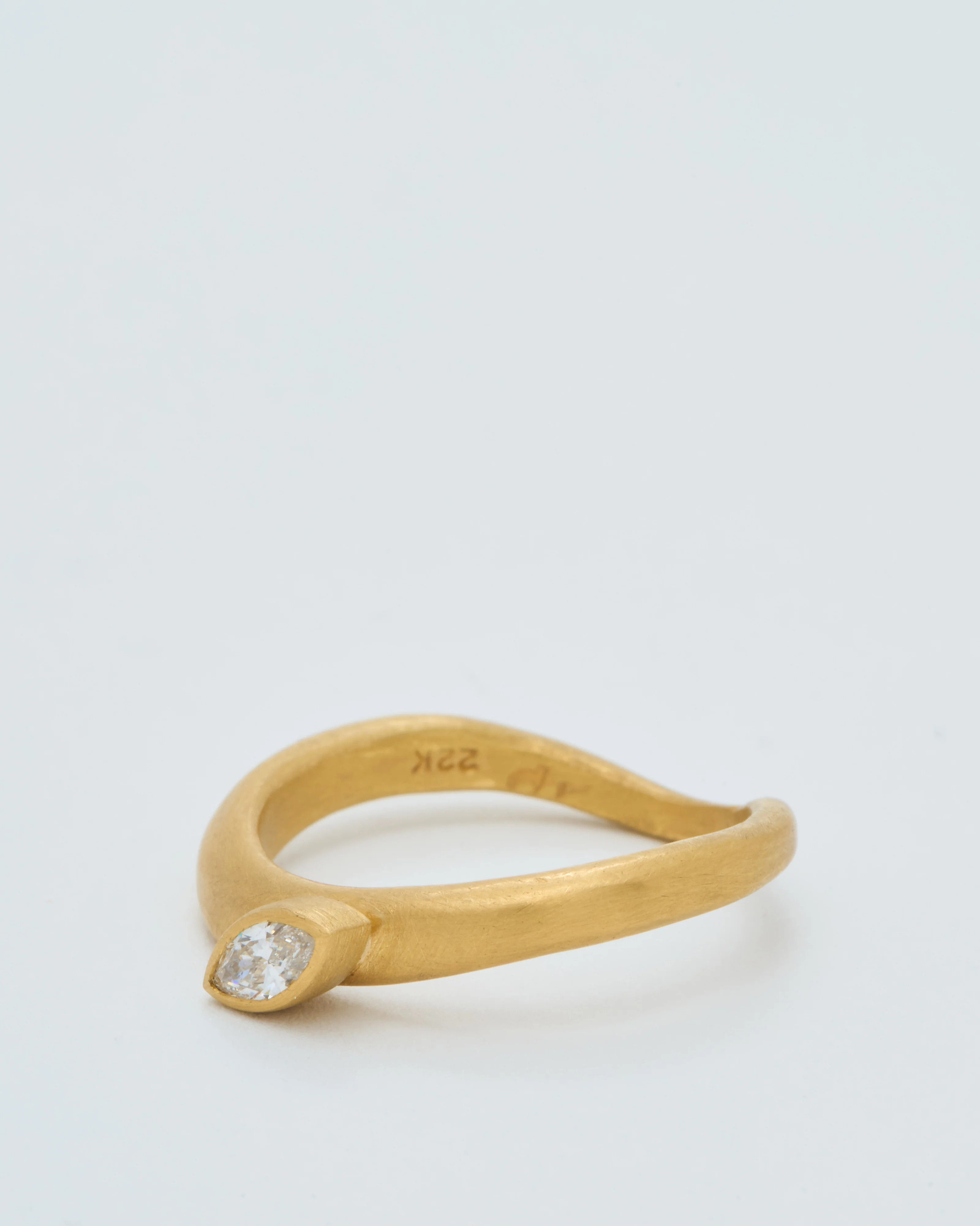 marquis diamond wave ring 6x3mm - Image 3