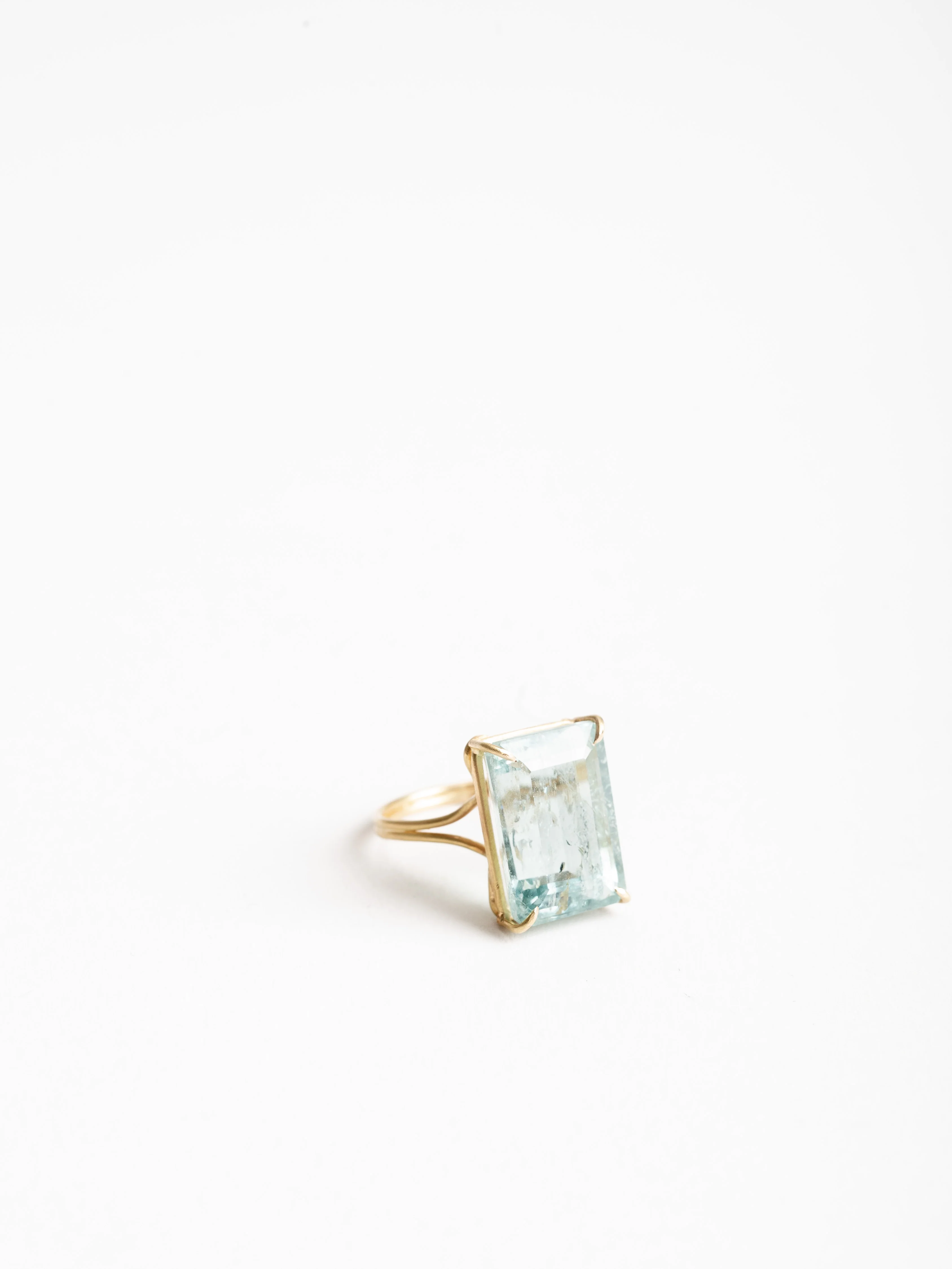 aquamarine emerald cut ring - Image 2